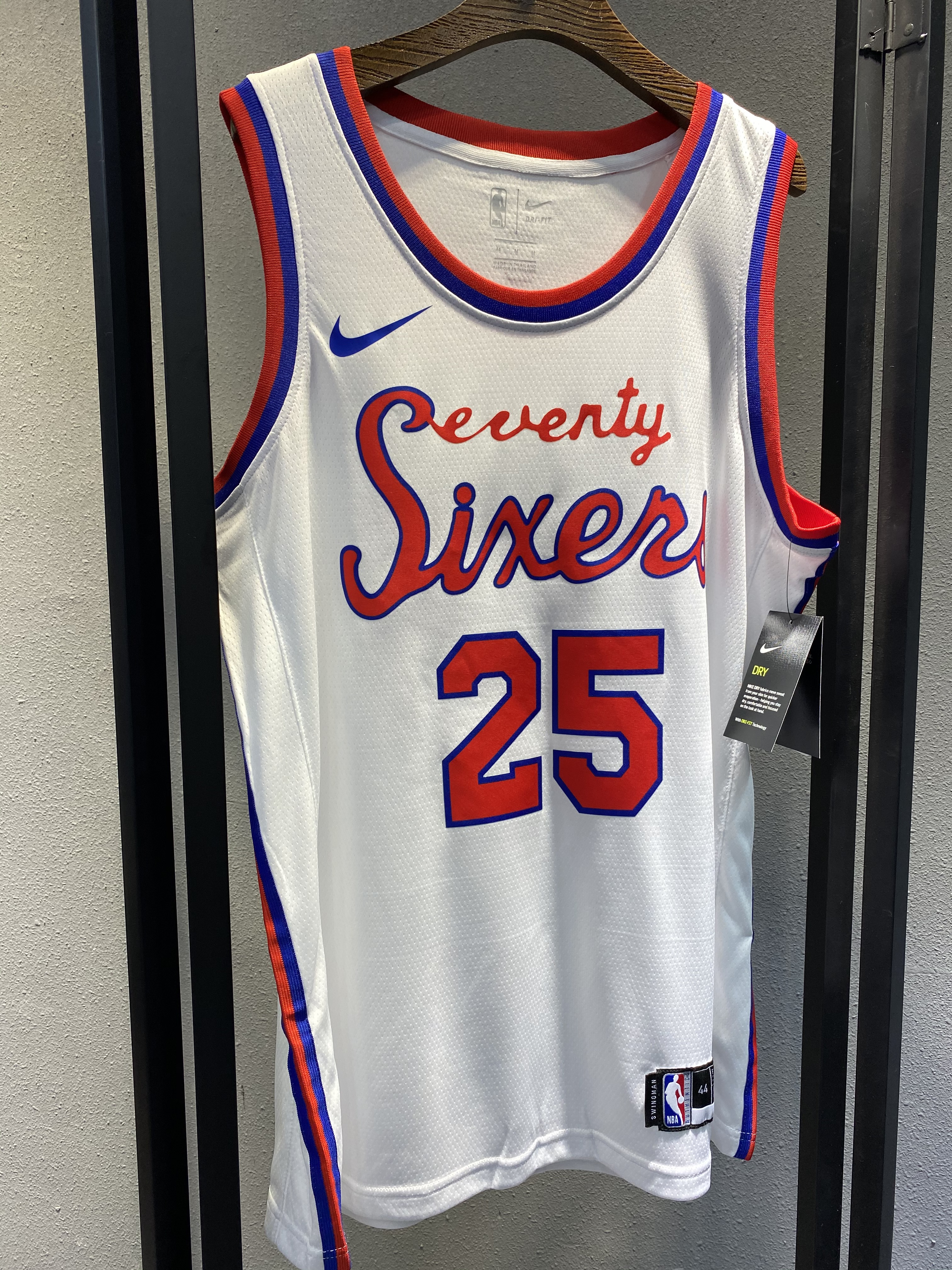 NBA Men Philadelphia 76ers 19-20 Season White #25 SIMMONS Jersey High Quality Name and Number Print - leoleo123123