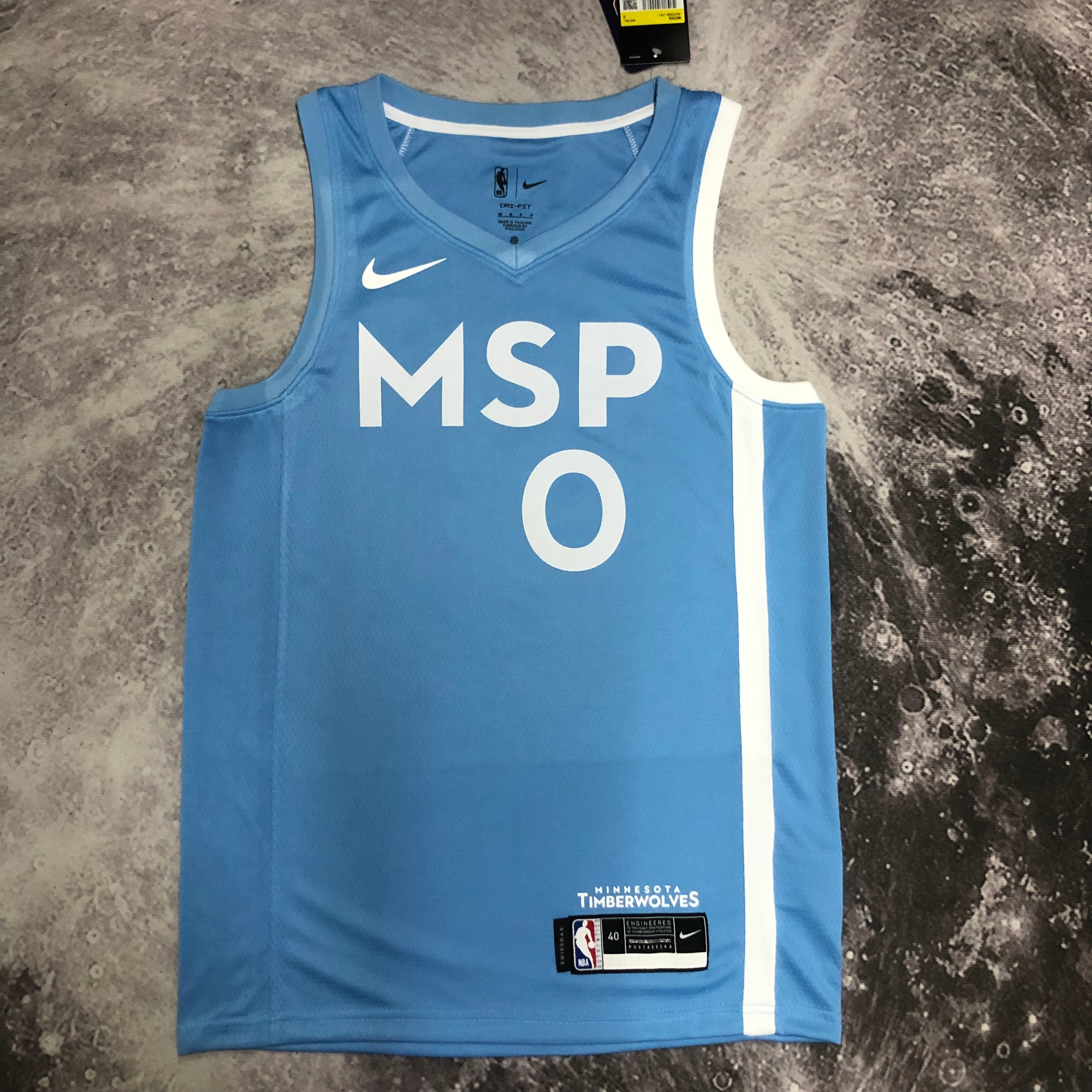 NBA Men Minnesota Timberwolves Sky Blue #0 RUSSELL Jersey High Quality Name and Number Print - leoleo123123