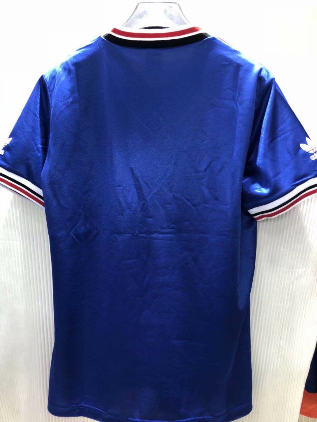 1985 Man United Away Blue Retro Jersey - leoleo123123