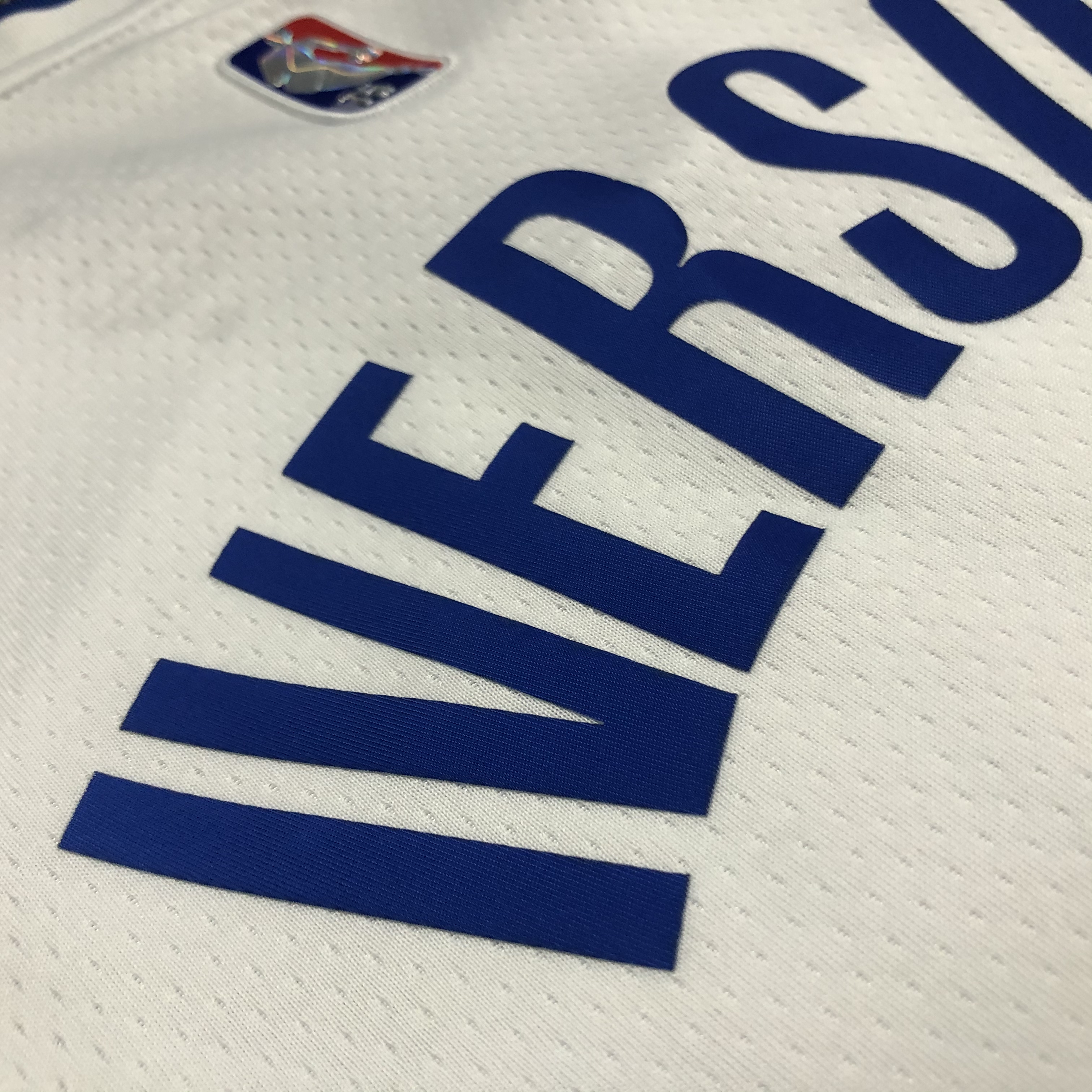 NBA 75th Anniversary Detroit Pistons White #1 IVERSON Jersey High Quality Name and Number Print - leoleo123123