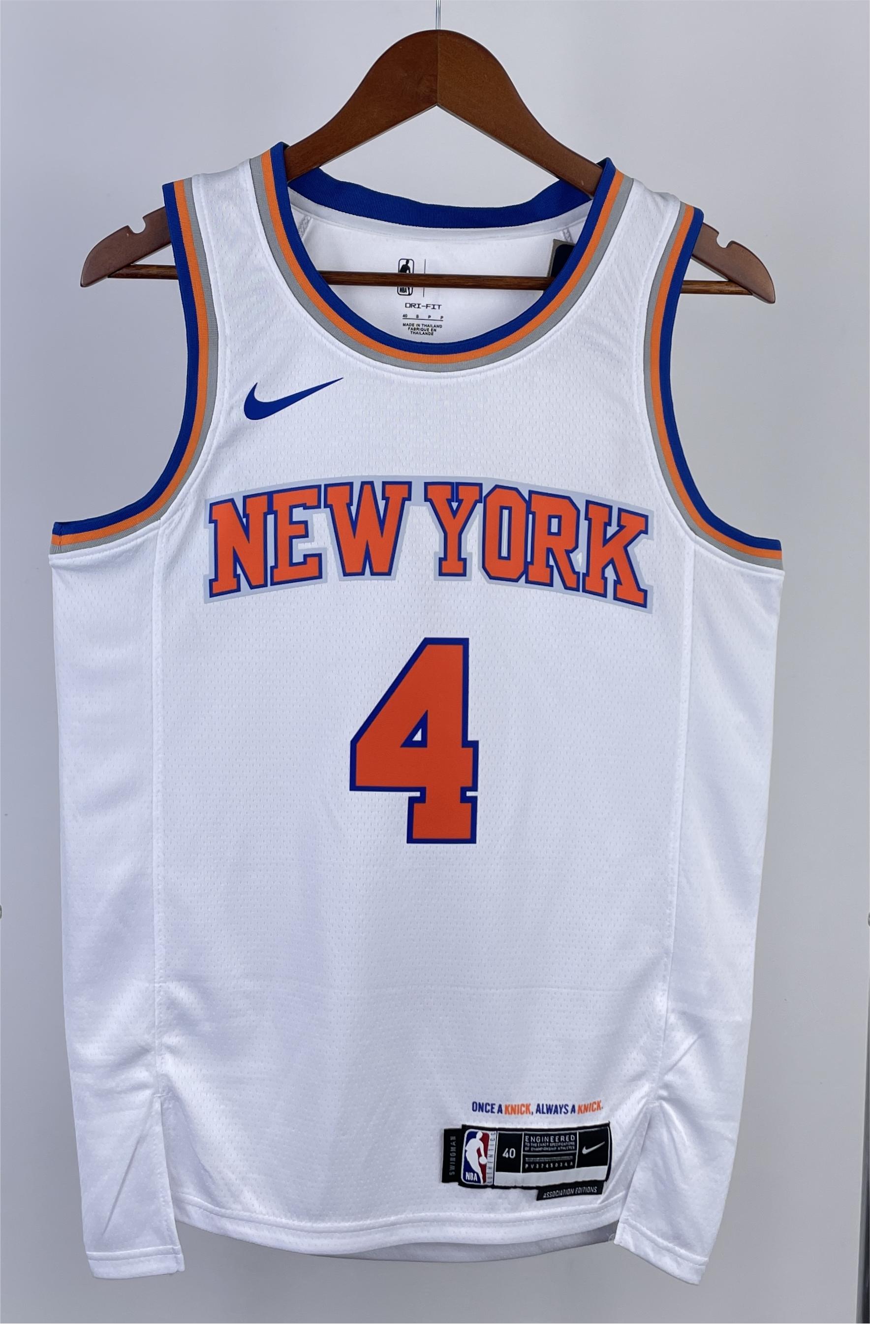 NBA Men 2023 New York Knicks White #4 ROSE Jersey High Quality Name and Number Print - leoleo123123