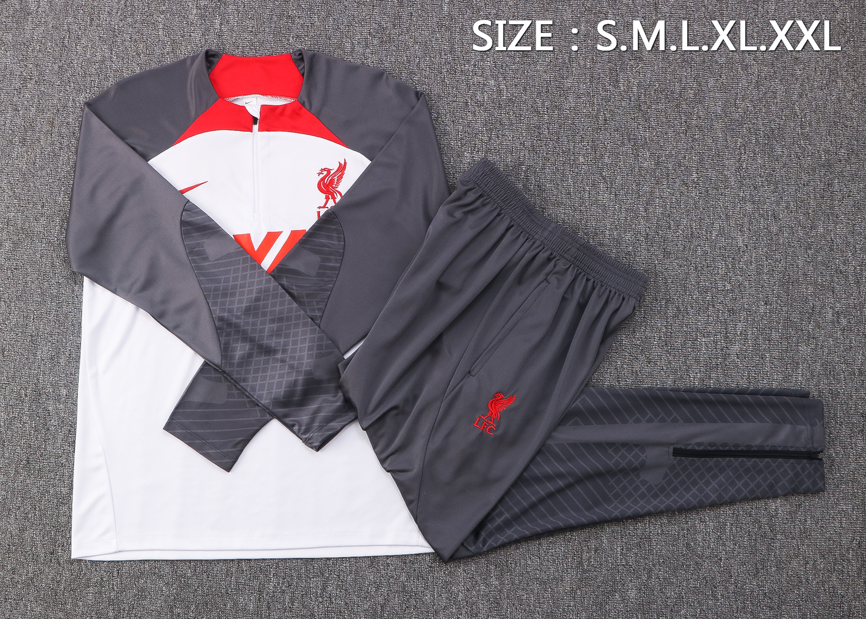 22/23 Liverpool White Sweater Tracksuit Thai Quality - leoleo123123