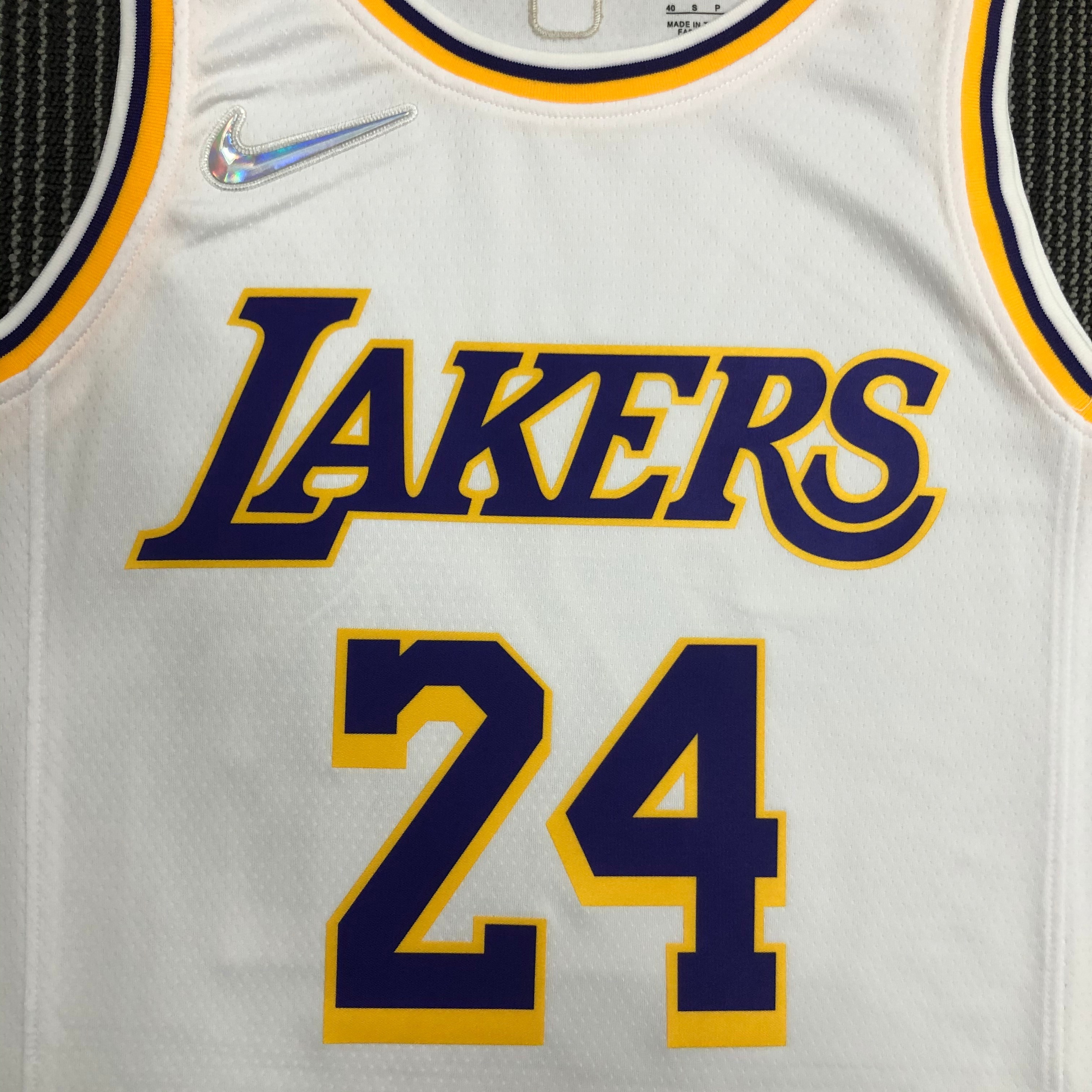 NBA 75th Anniversary Los Angeles Lakers White Round Neck #24 BRYANT Jersey High Quality Name and Number Print - leoleo123123