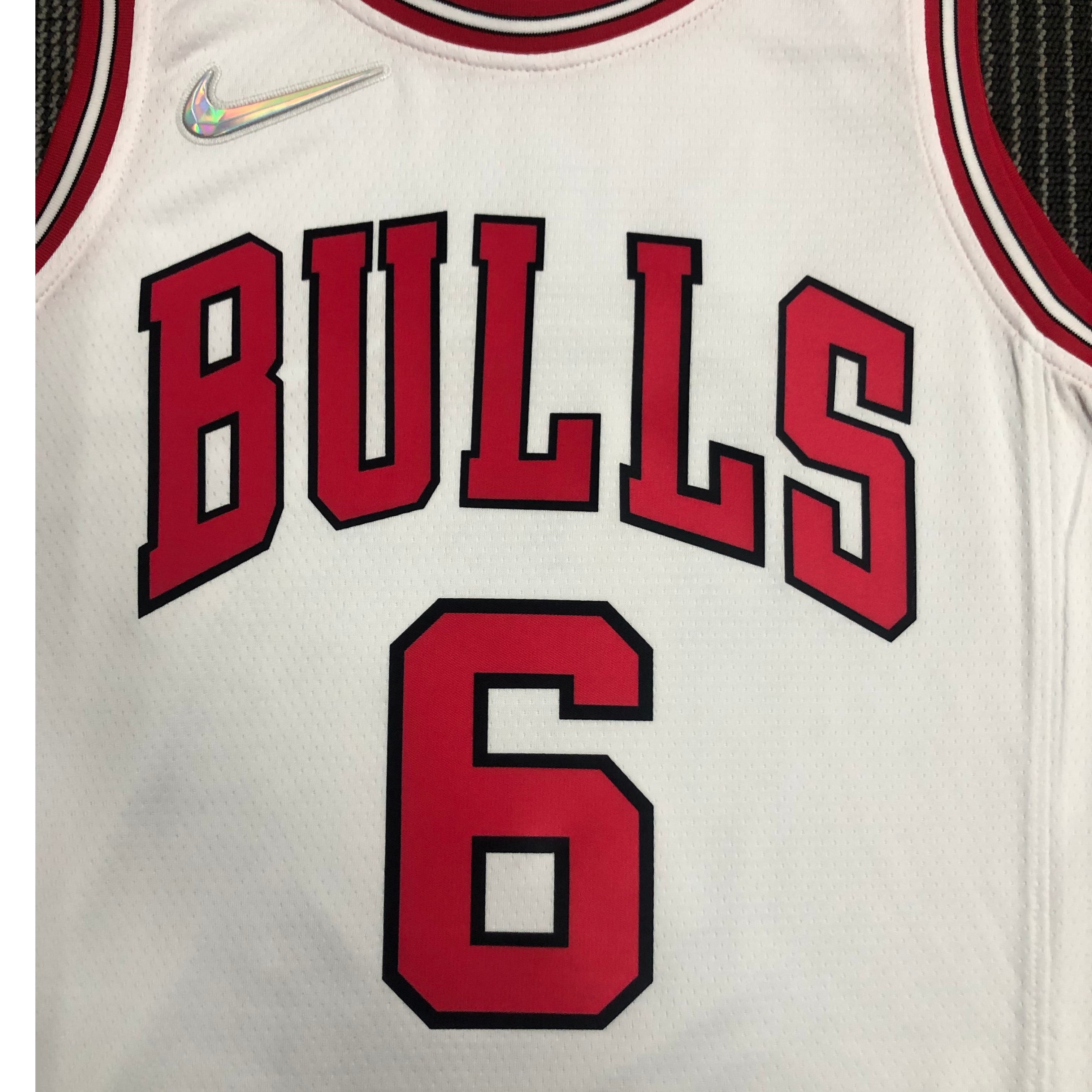 NBA Men 75th Anniversary Chicago Bulls White #6 CARUSO Jersey High Quality Name and Number Print - leoleo123123