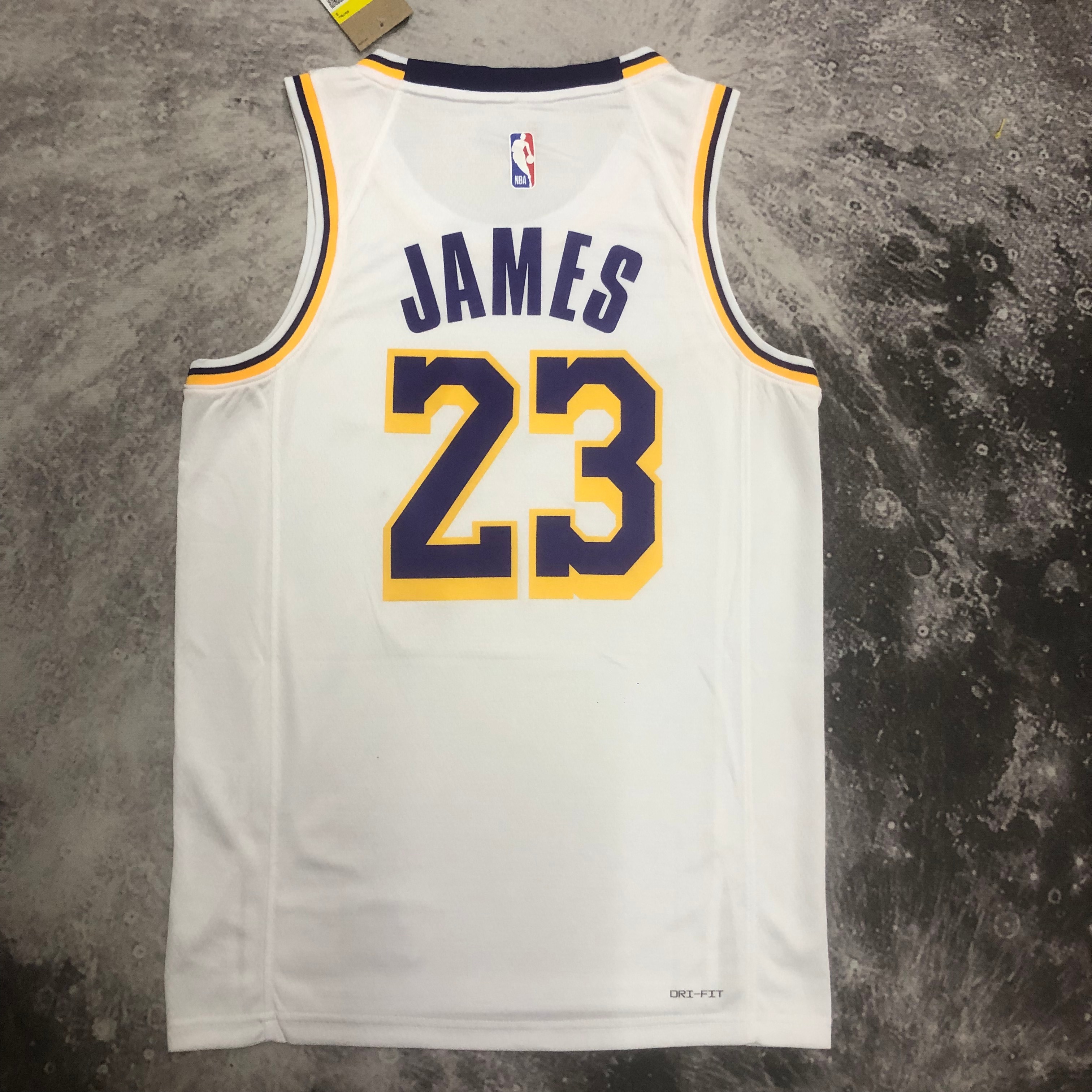 NBA Men Season 2023 Los Angeles Lakers White #23 JAMES Jersey High Quality Name and Number Print - leoleo123123