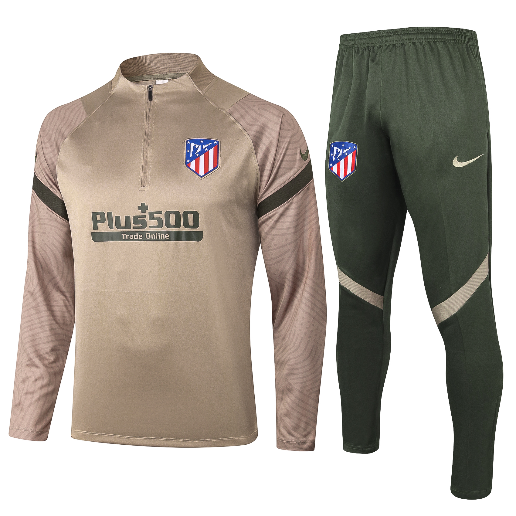 21-22 At Madrid Grey with Zipper Sweater Tracksuit Thai Quality - leoleo123123