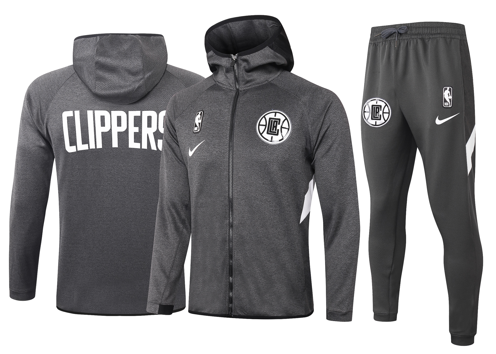 NBA Los Angeles Clippers Dark Grey with Cap Jacket Tracksuit High Quality - leoleo123123