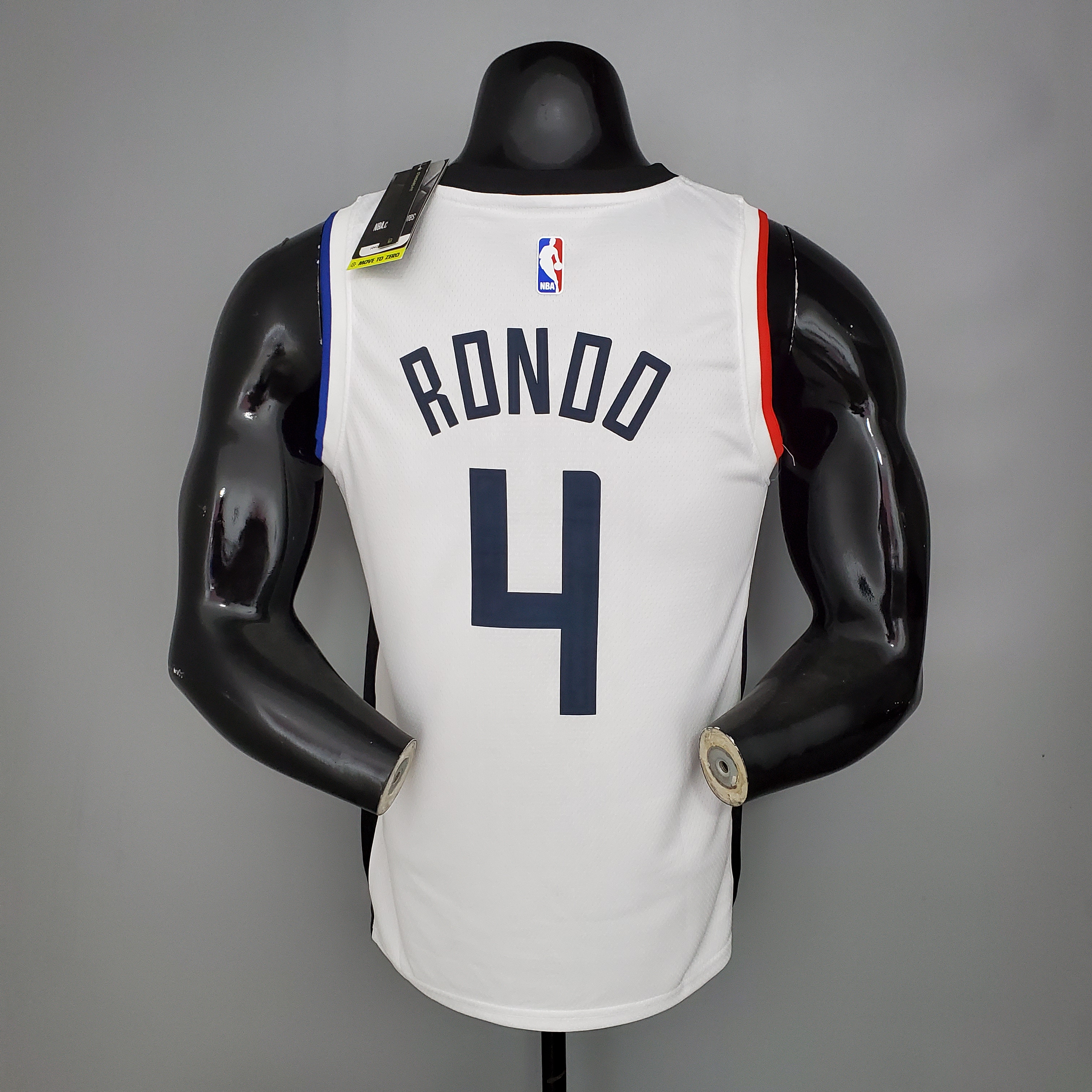 NBA Season 20-21 Men Los Angeles Clippers in Latin White City #4 RONDO Jersey High Quality Name and Number Print - leoleo123123