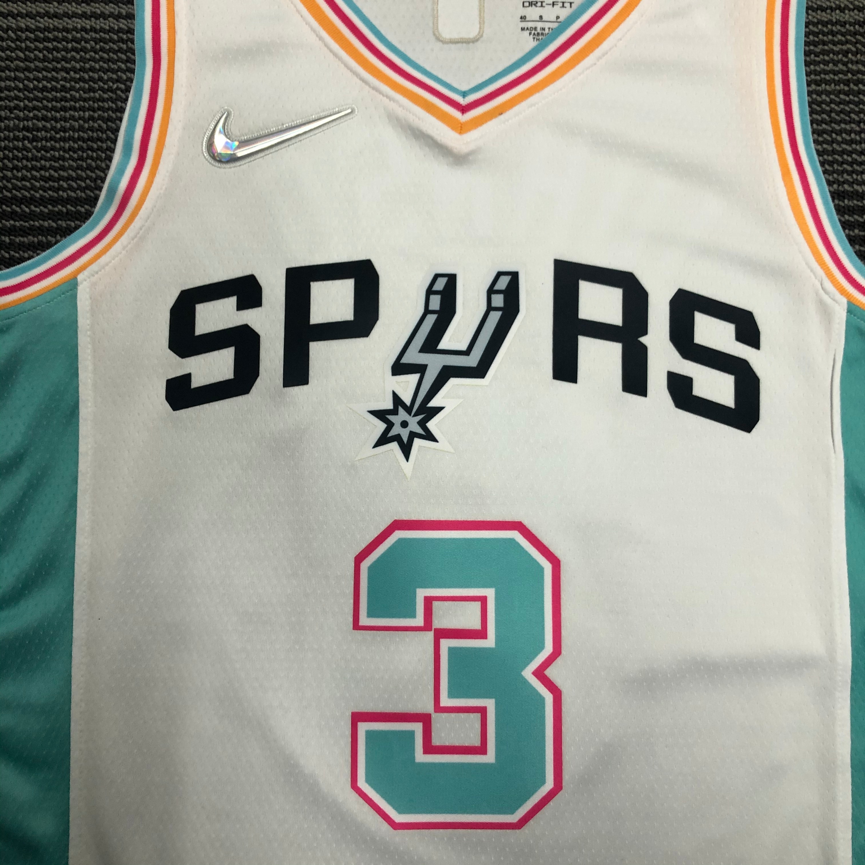 NBA Men 75th Anniversary Season 2022 San Antonio Spurs White #3 JOHNSON Jersey High Quality Name and Number Print - leoleo123123