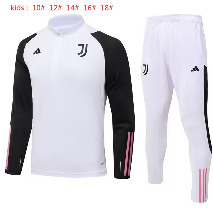 23/24 Juventus Kids White Sweater Tracksuit Thai Quality - leoleo123123