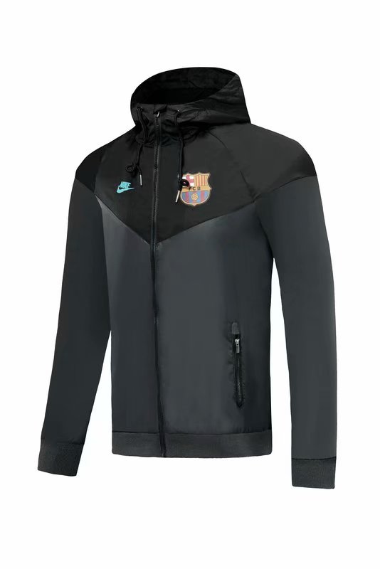 20-21 Barcelona Black Windbreaker Jacket Thai Quality - leoleo123123