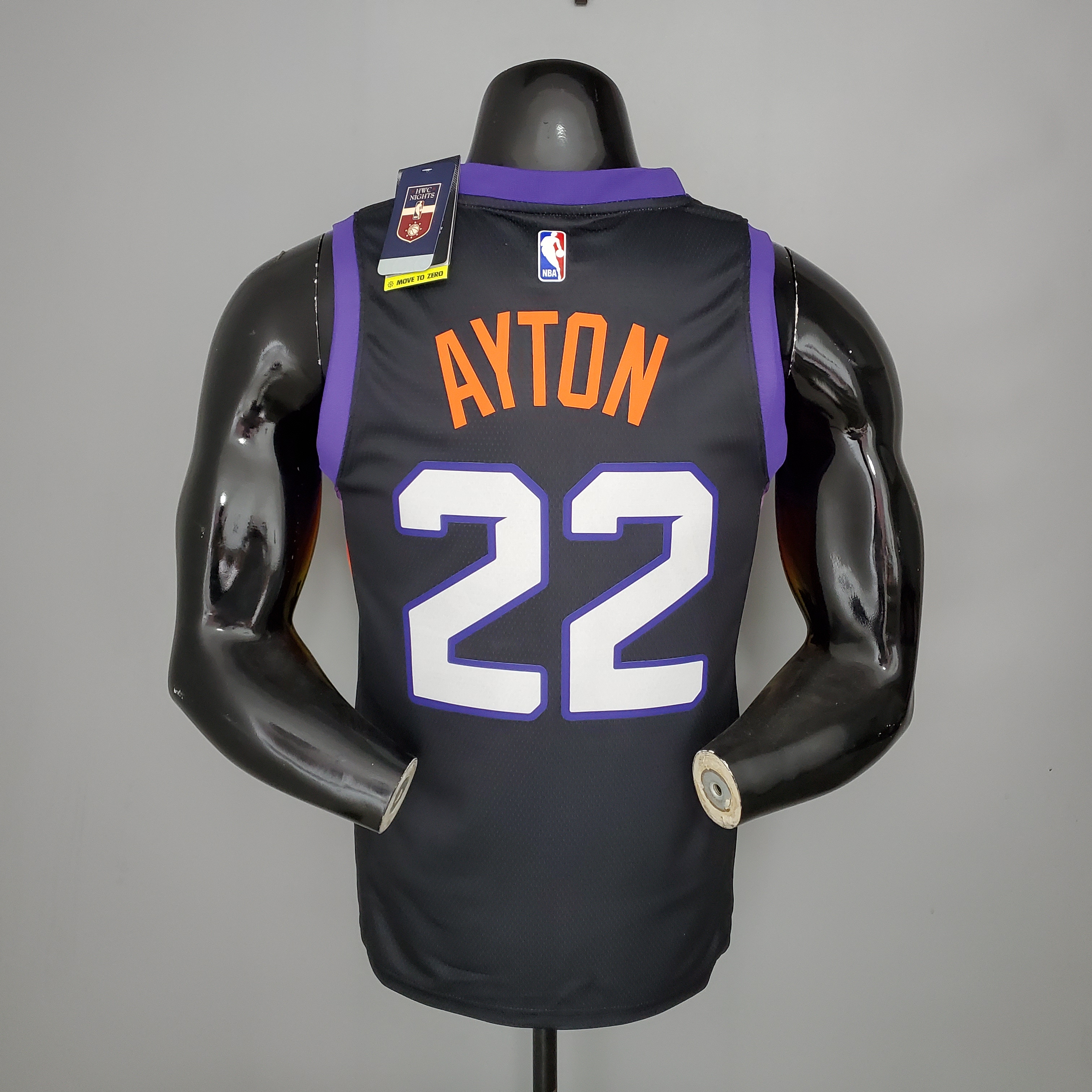 NBA Season 20-21 Men Phoenix Suns Black #22 AYTON Jersey High Quality Name and Number Print - leoleo123123