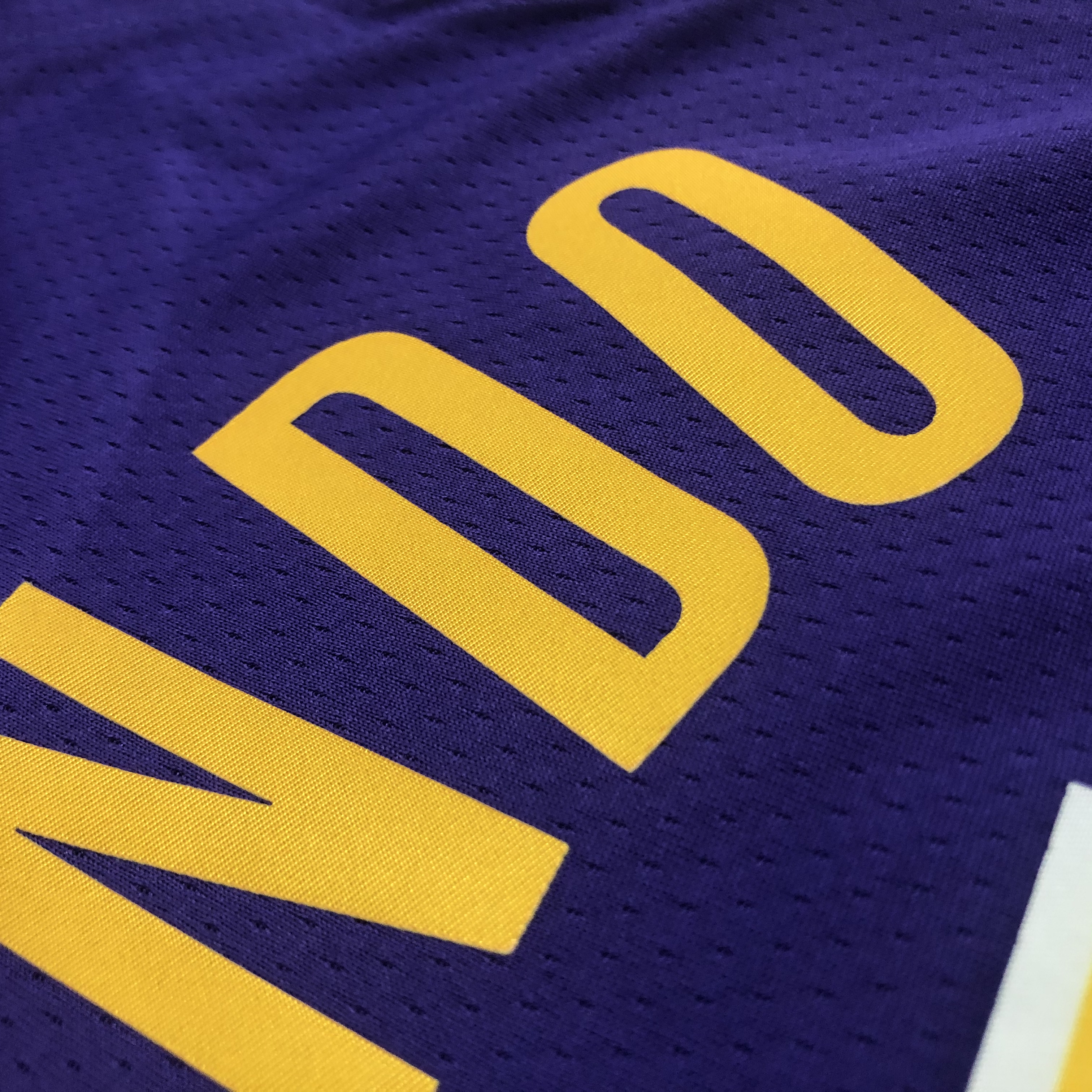 NBA Men Los Angeles Lakers Purple #4 RONDO Round Neck Jersey High Quality Name and Number Print - leoleo123123