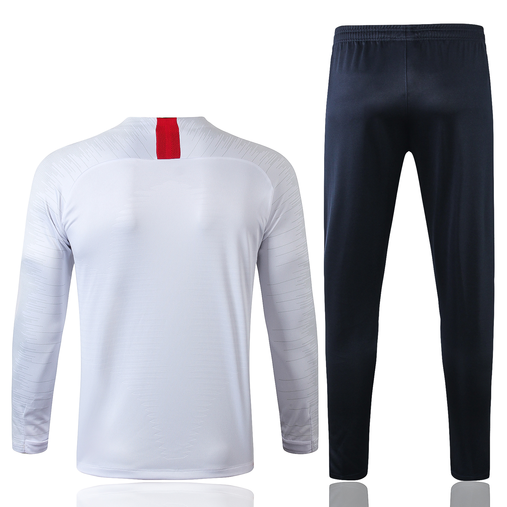 19-20 PSG White with Zipper Sweater Tracksuit Thai Quality - leoleo123123