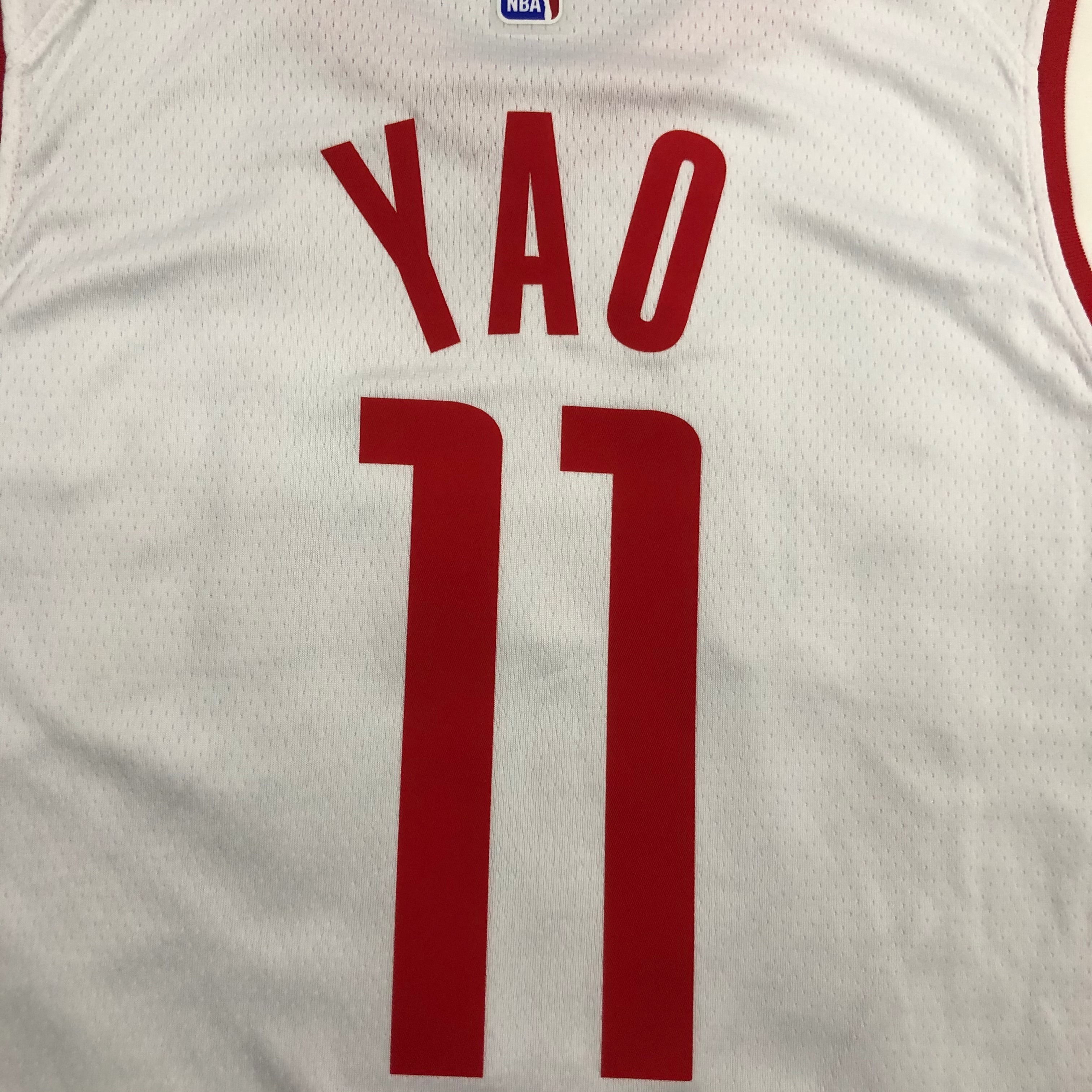 NBA Men Season 2021 Houston Rockets White #11 YAO Jersey High Quality Name and Number Print - leoleo123123