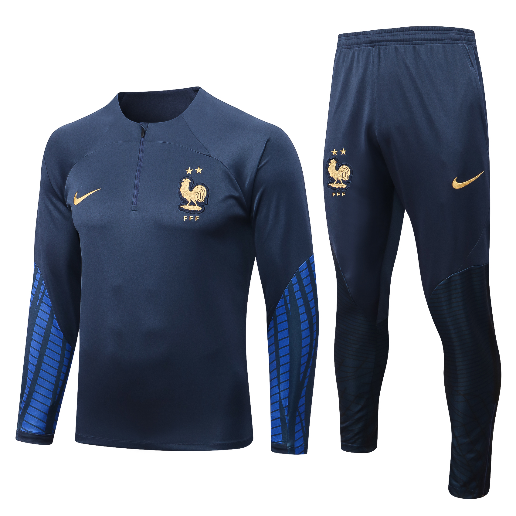 22-23 France Dark Blue Sweater Tracksuit Thai Quality - leoleo123123