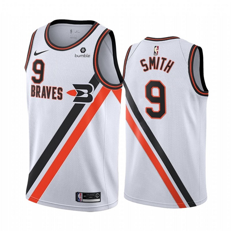 NBA Men Los Angeles Clippers Retro White #9 SMITH Jersey High Quality Name and Number Print - leoleo123123