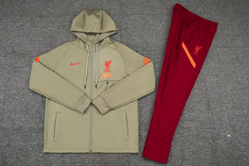 21/22 Liverpool khaki Jacket Tracksuit Thai Quality - leoleo123123