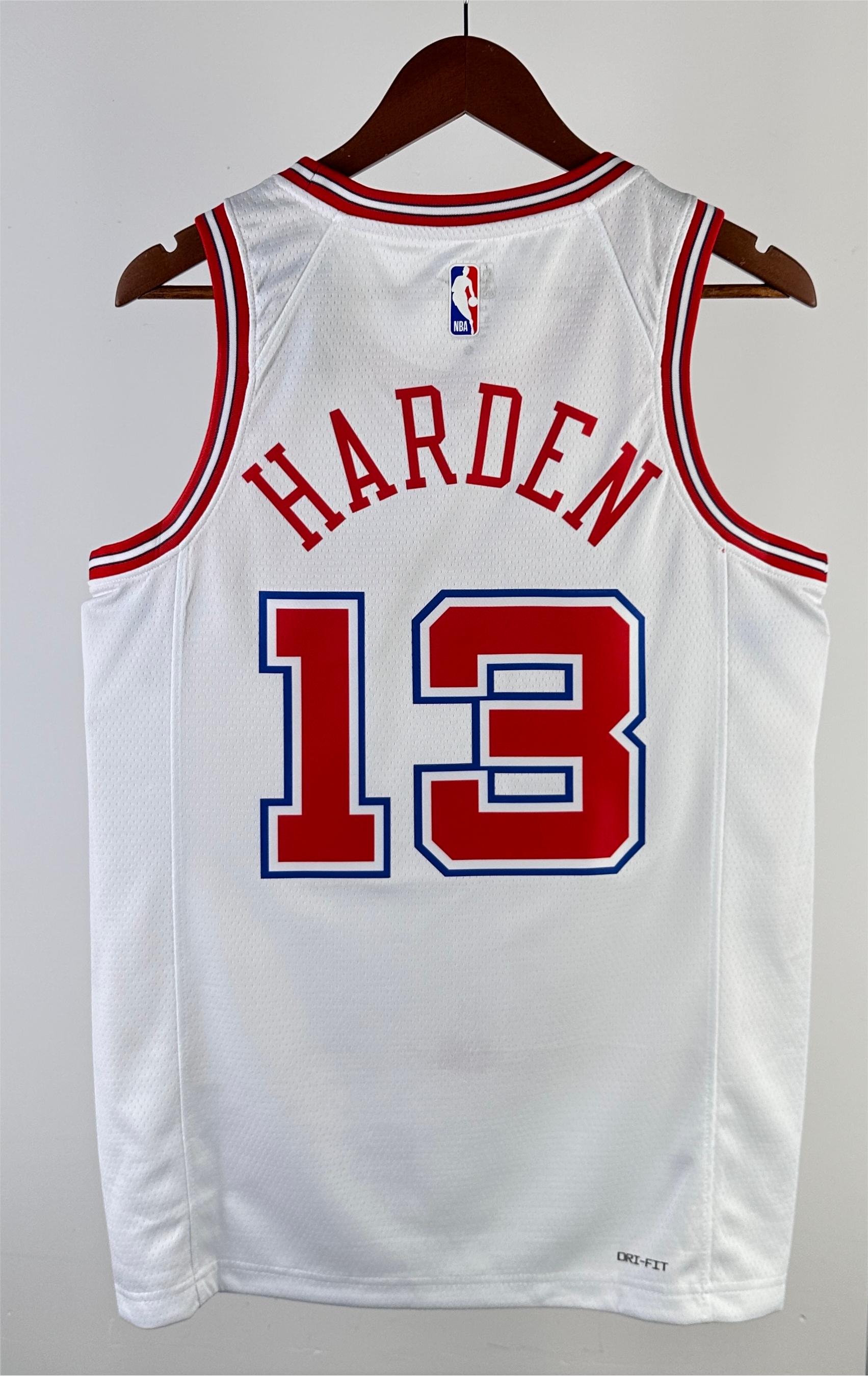 NBA Men Season 2024 Houston Rockets White City Edition #13 HARDEN Jersey High Quality Name and Number Print - leoleo123123