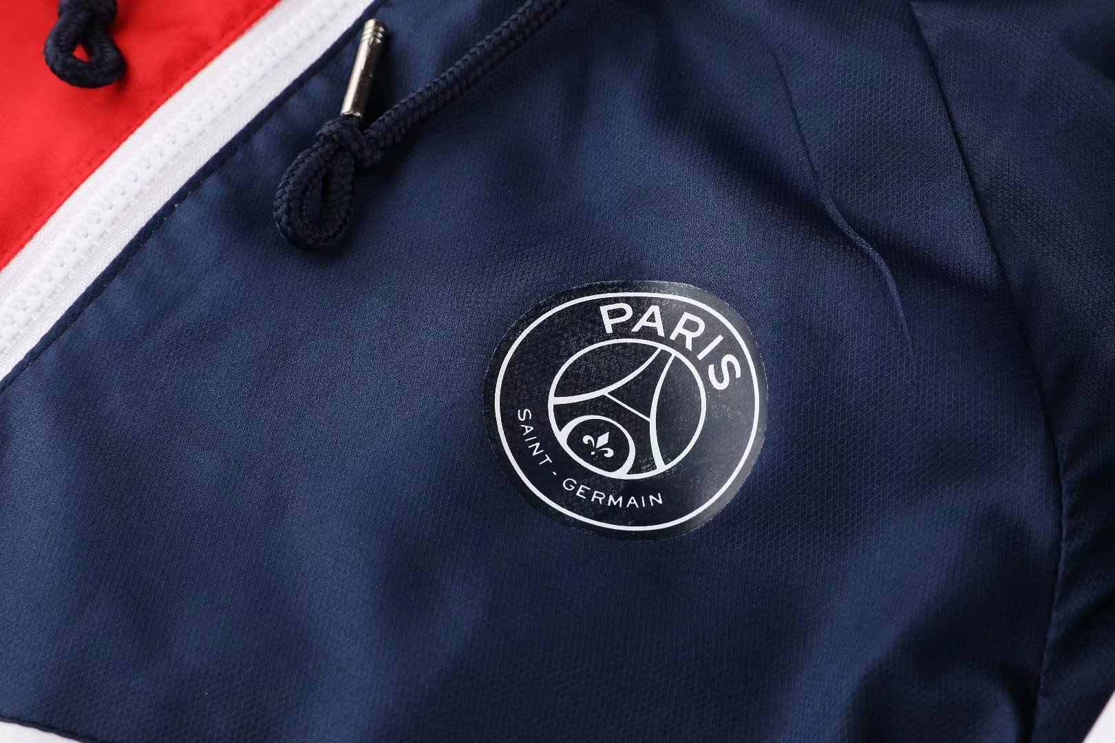 20-21 PSG White with Nike Logo&Blue-Red Cap Windbreaker Jacket Thai Quality - leoleo123123