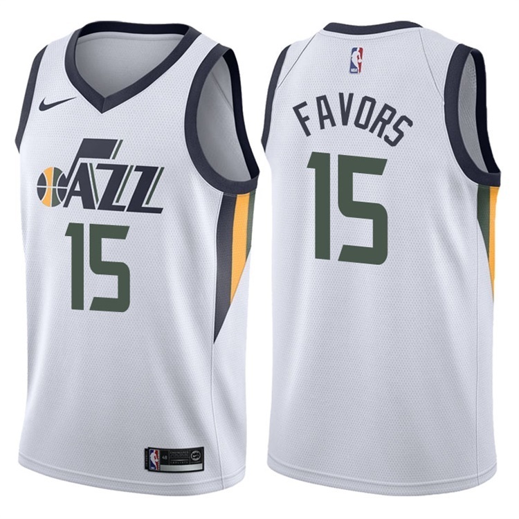 NBA Men Utah Jazz White #15 FAVORS Jersey High Quality Name and Number Print - leoleo123123