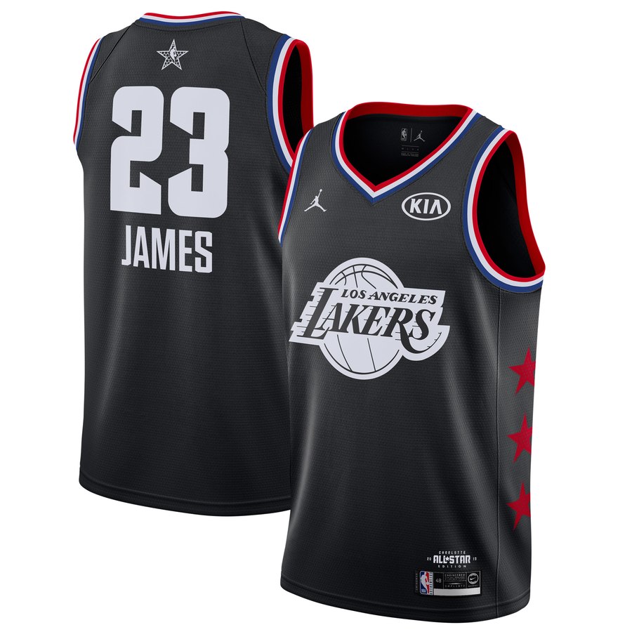 NBA Men 2019 All Star Jerseys Black #23 JAMES Jersey High Quality Name and Number Print - leoleo123123