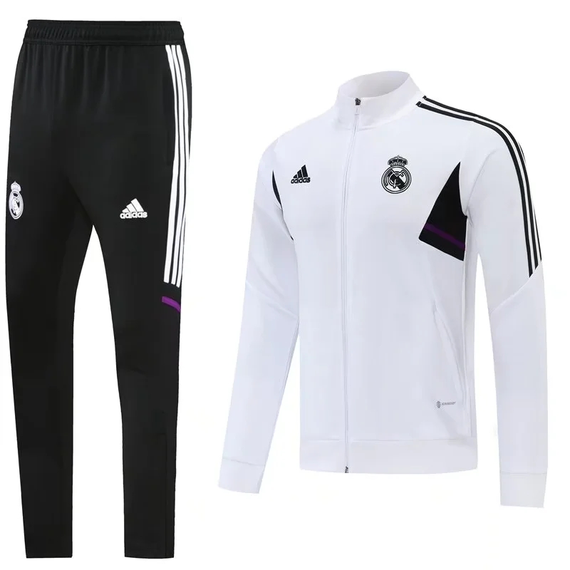 22-23 Real Madrid White Jacket Tracksuit Thai Quality - leoleo123123