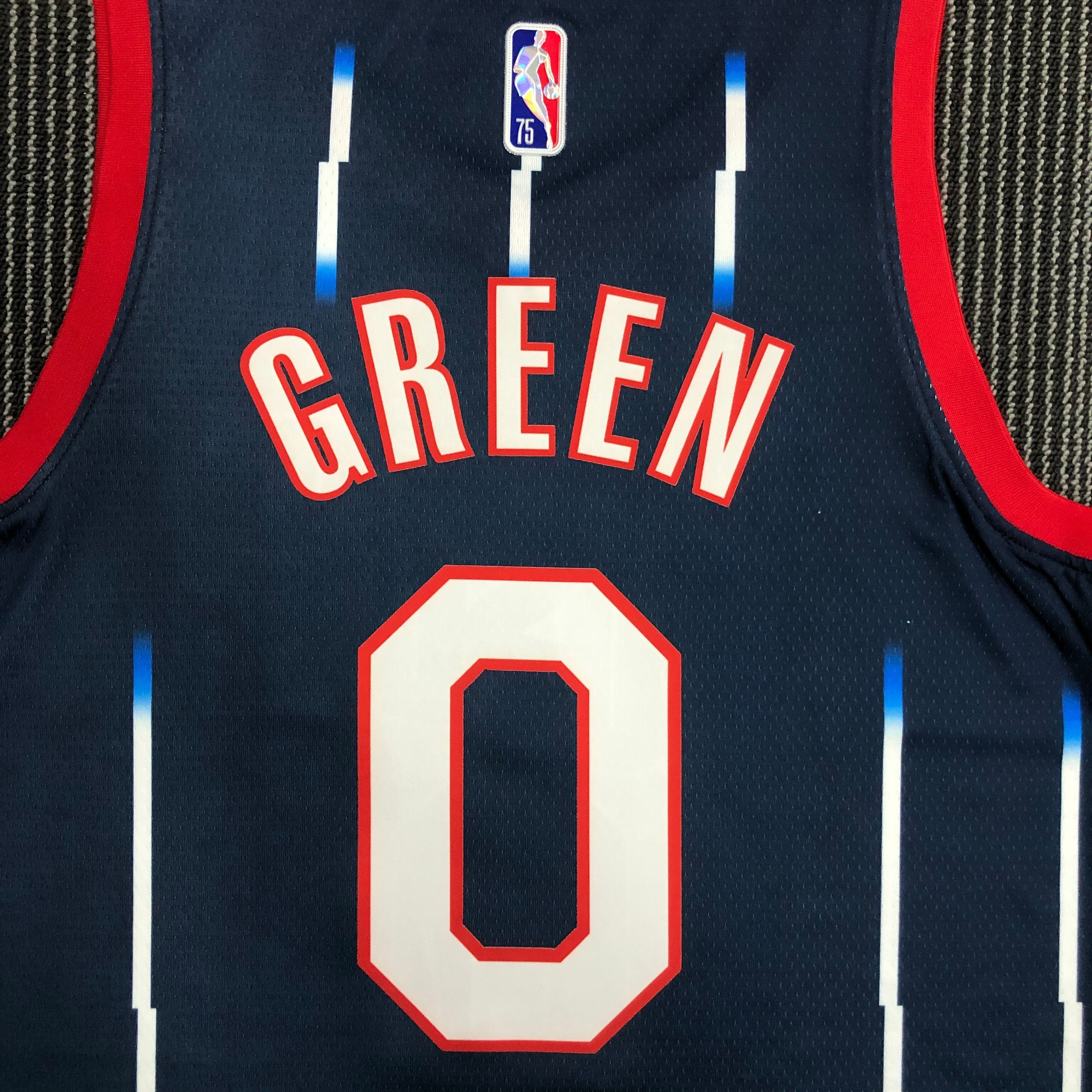 NBA Men Season 2022 Houston Rockets Blue #0 GREEN Jersey High Quality Name and Number Print - leoleo123123