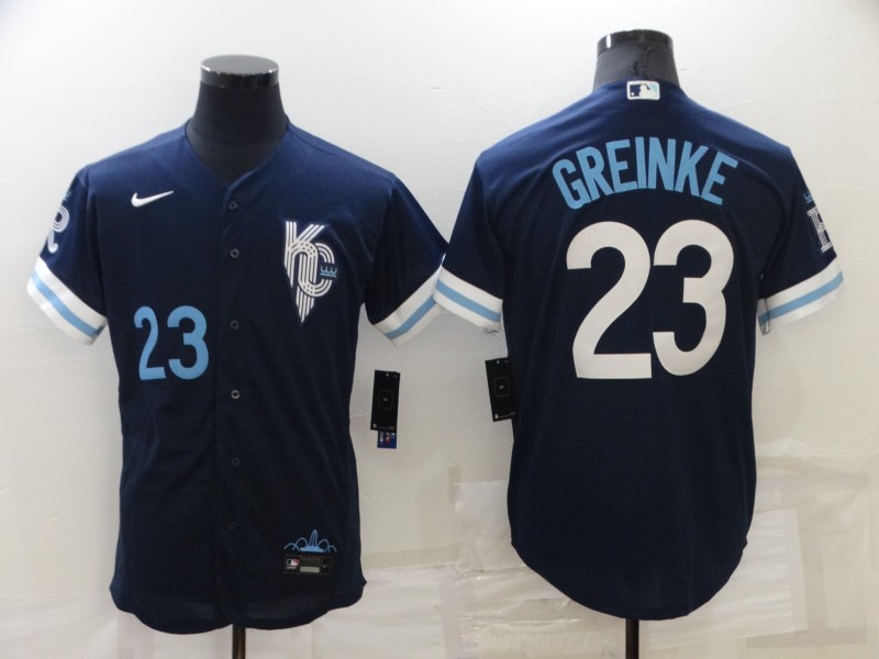 Kansas City Royals Dark Blue GREINKE 23 Jersey - leoleo123123