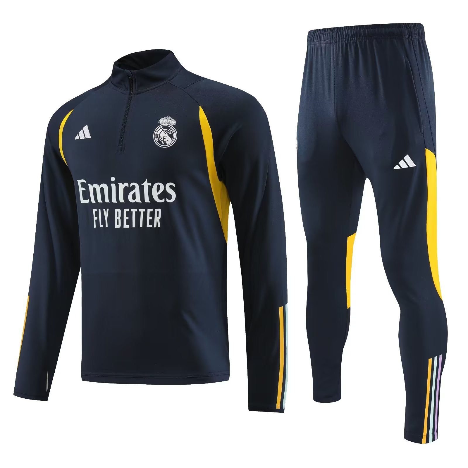 23/24 Real Madrid Dark Blue Sweater Tracksuit Thai Quality - leoleo123123