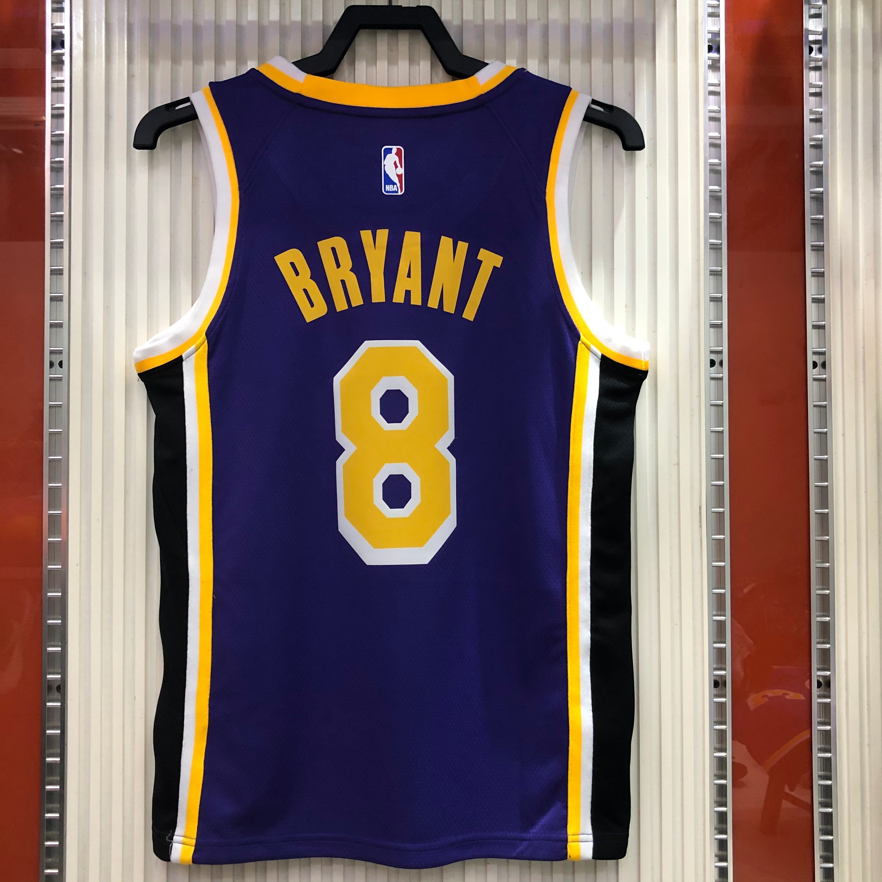 NBA Men Season 2021 Los Angeles Lakers #8 BRYANT Purple Round Neck with Jordan logo Jersey High Quality Name and Number Print - leoleo123123