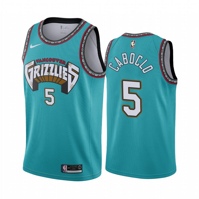 NBA Men Memphis Grizzlies Retro Green #5 CABOCLO Jersey High Quality Name and Number Print - leoleo123123