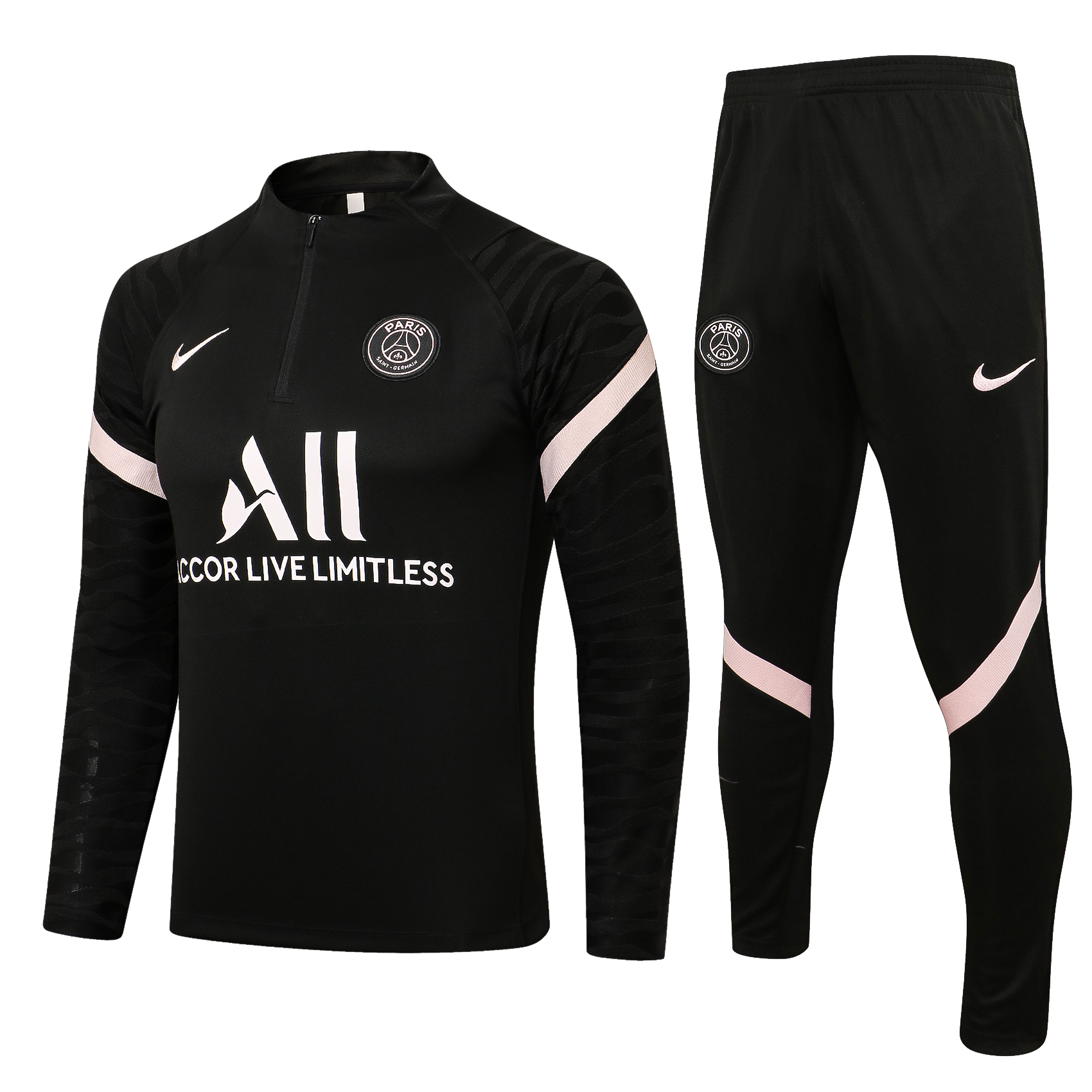 21-22 PSG Black Sweater Tracksuit Thai Quality - leoleo123123