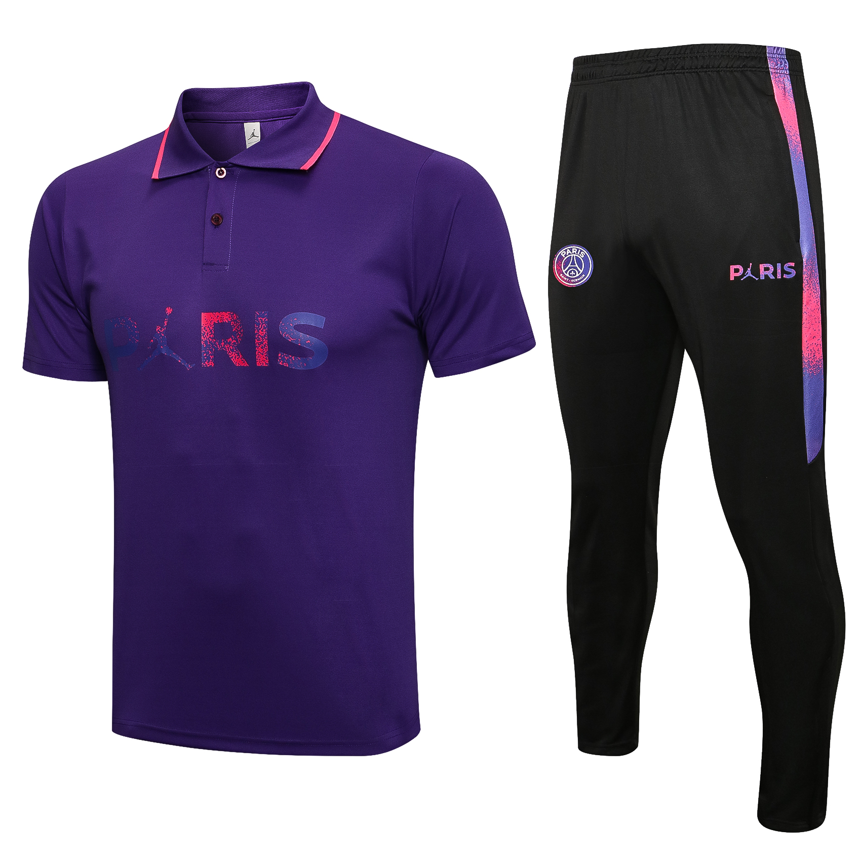 21-22 PSG Jordan Purple Polo Training Tracksuit Thai Quality - leoleo123123