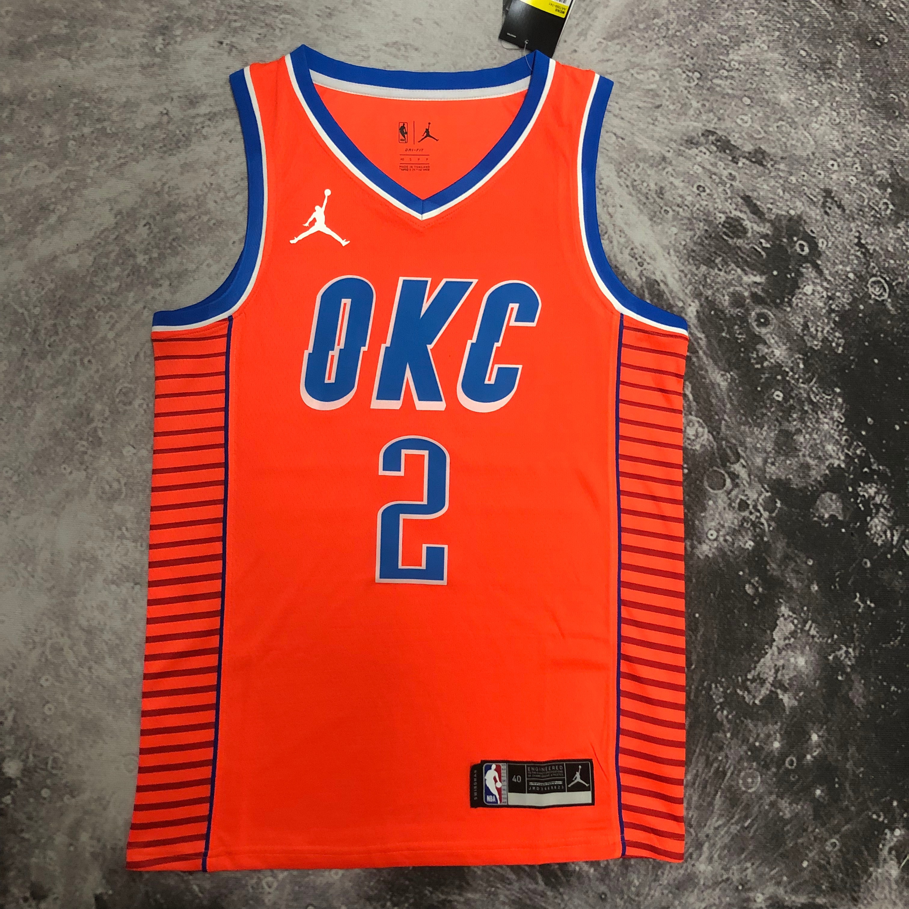 NBA New Season 2021 Men Oklahoma City Thunder Orange #2 GILGEOUS-ALEXANDER Jersey High Quality Name and Number Print - leoleo123123
