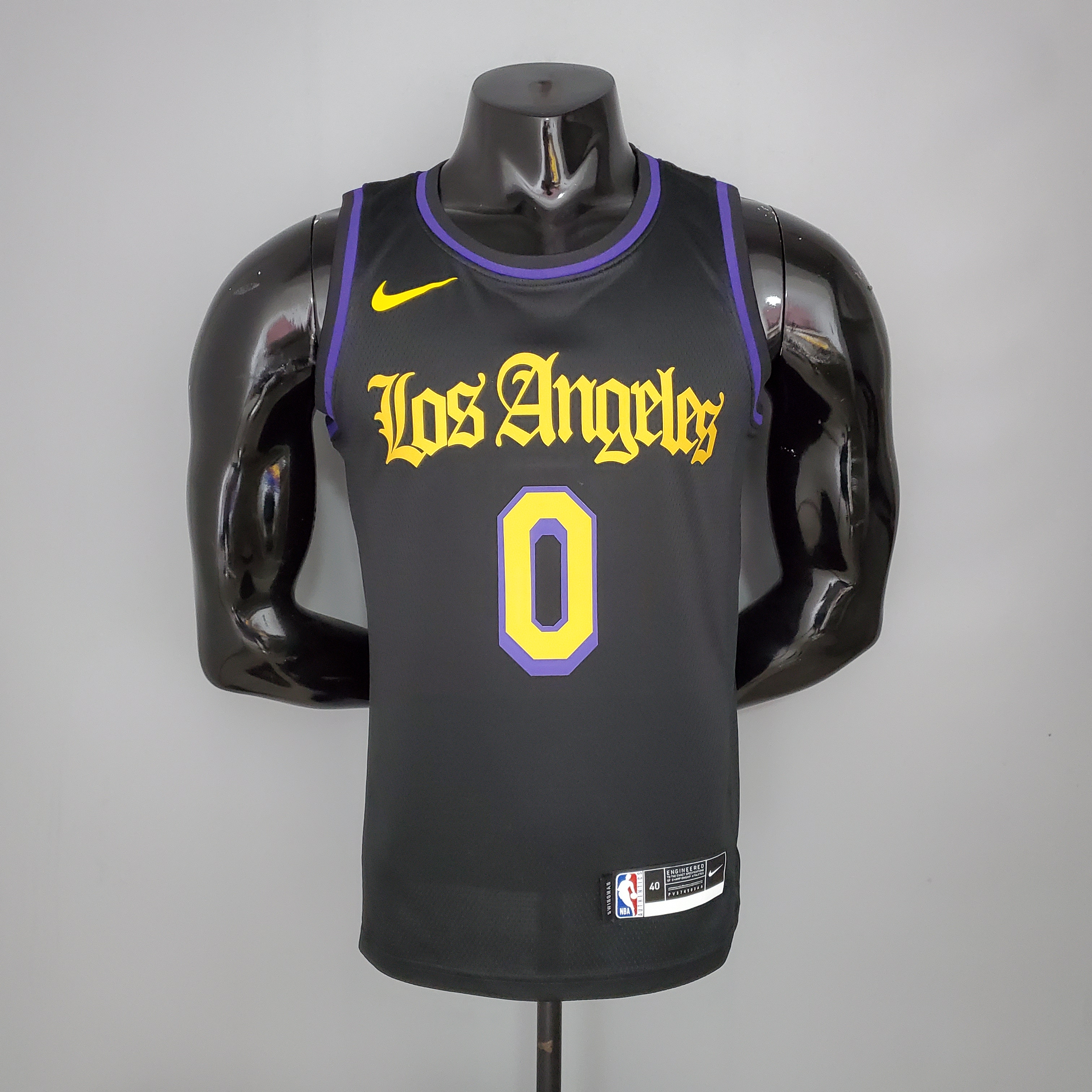 2021 YOUNG#0 Los Angeles Lakers Black Latin Black NBA Jersey High Quality Name and Number Print - leoleo123123