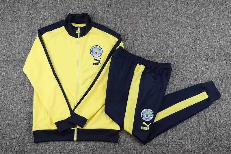 23/24 Man City Yellow Jacket Tracksuit Thai Quality - leoleo123123