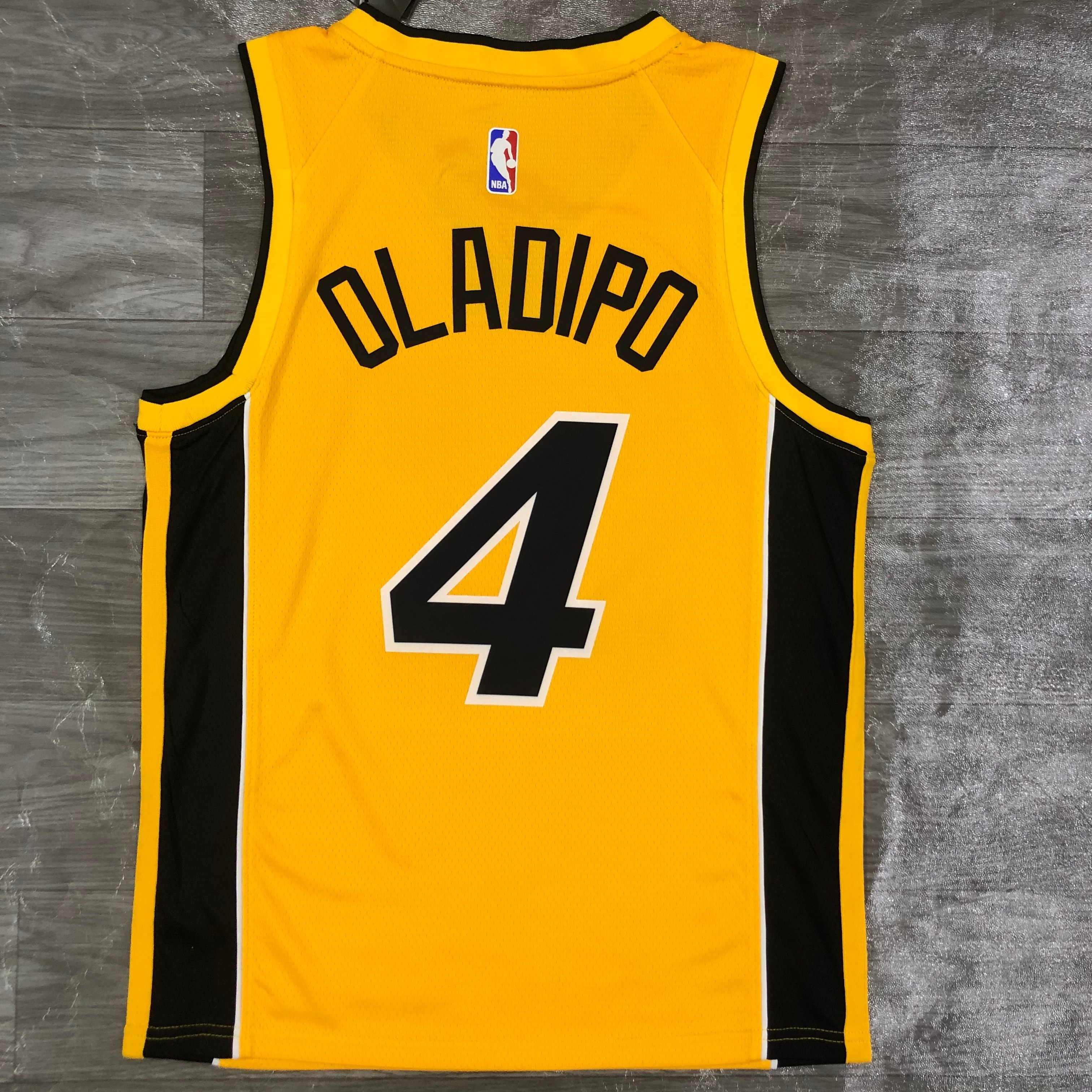 NBA Men Season 2021 Miami Heat Yellow Award Version #4 OLADIPO Jersey High Quality Name and Number Print - leoleo123123