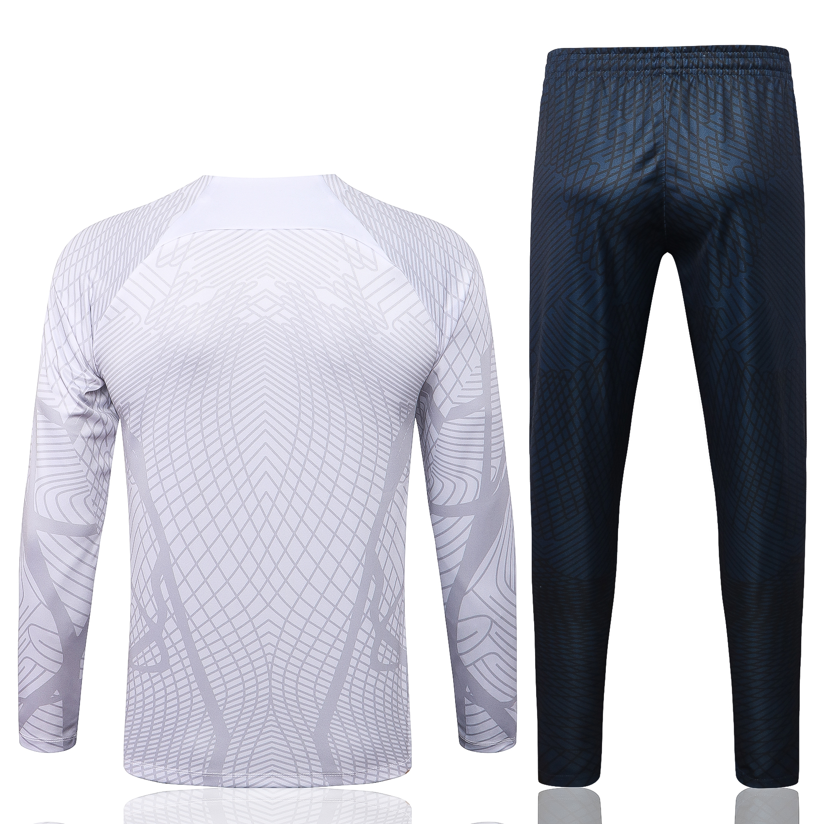 22/23 PSG White Sweater Tracksuit with Ink-jet Printing Thai Quality - leoleo123123