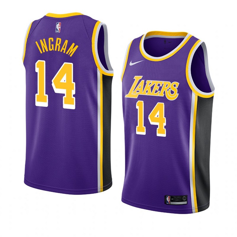 NBA Men Los Angeles Lakers Retro Purple #14 INGRAM Round Neck Jersey High Quality Name and Number Print - leoleo123123