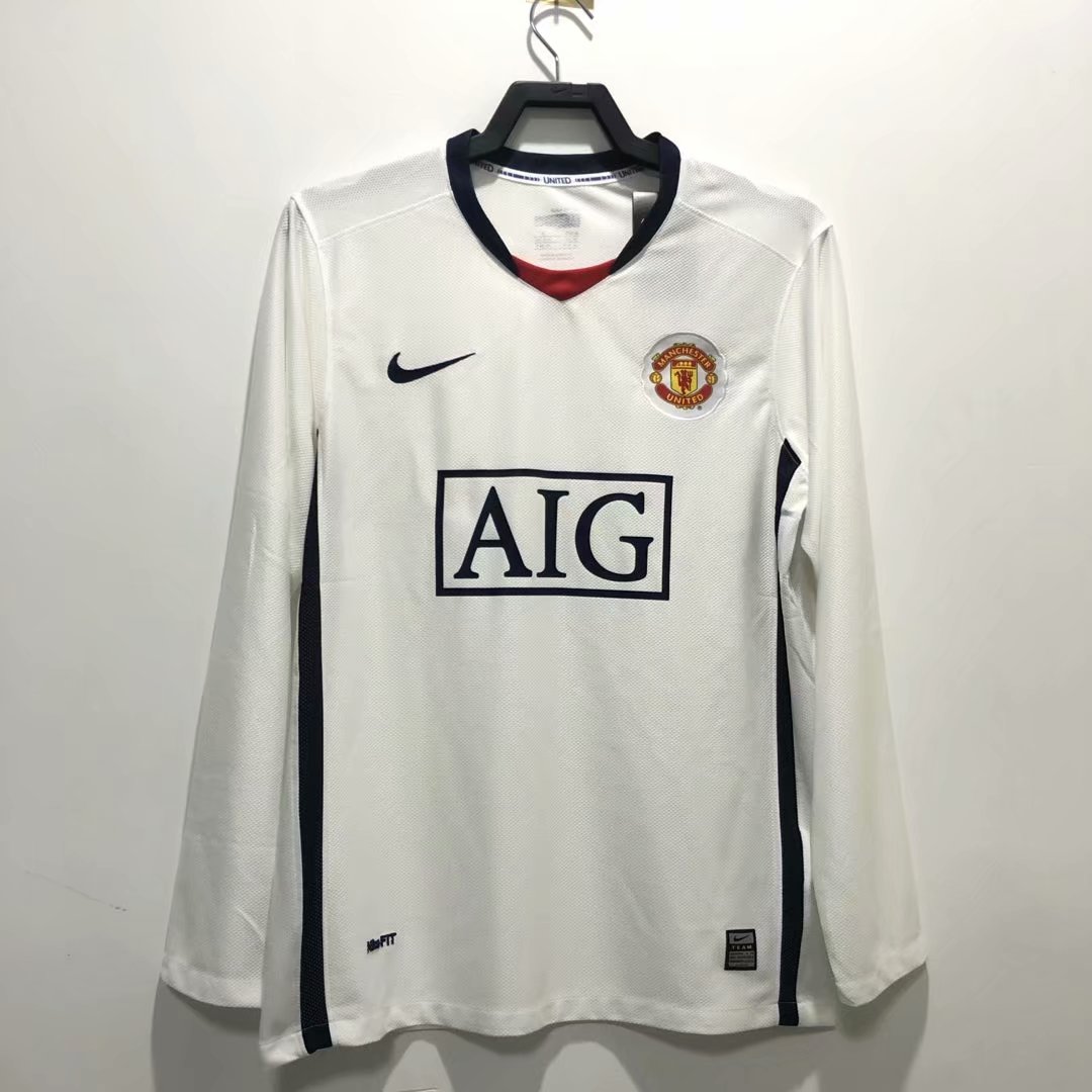 08/09 Man United Away Retro Jersey Long Sleeve - leoleo123123