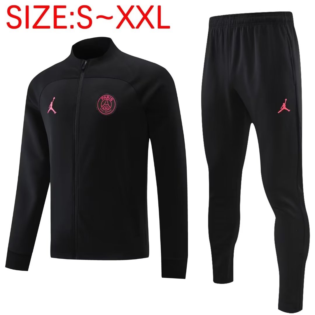 22-23 PSG Black Jacket Tracksuit Thai Quality - leoleo123123