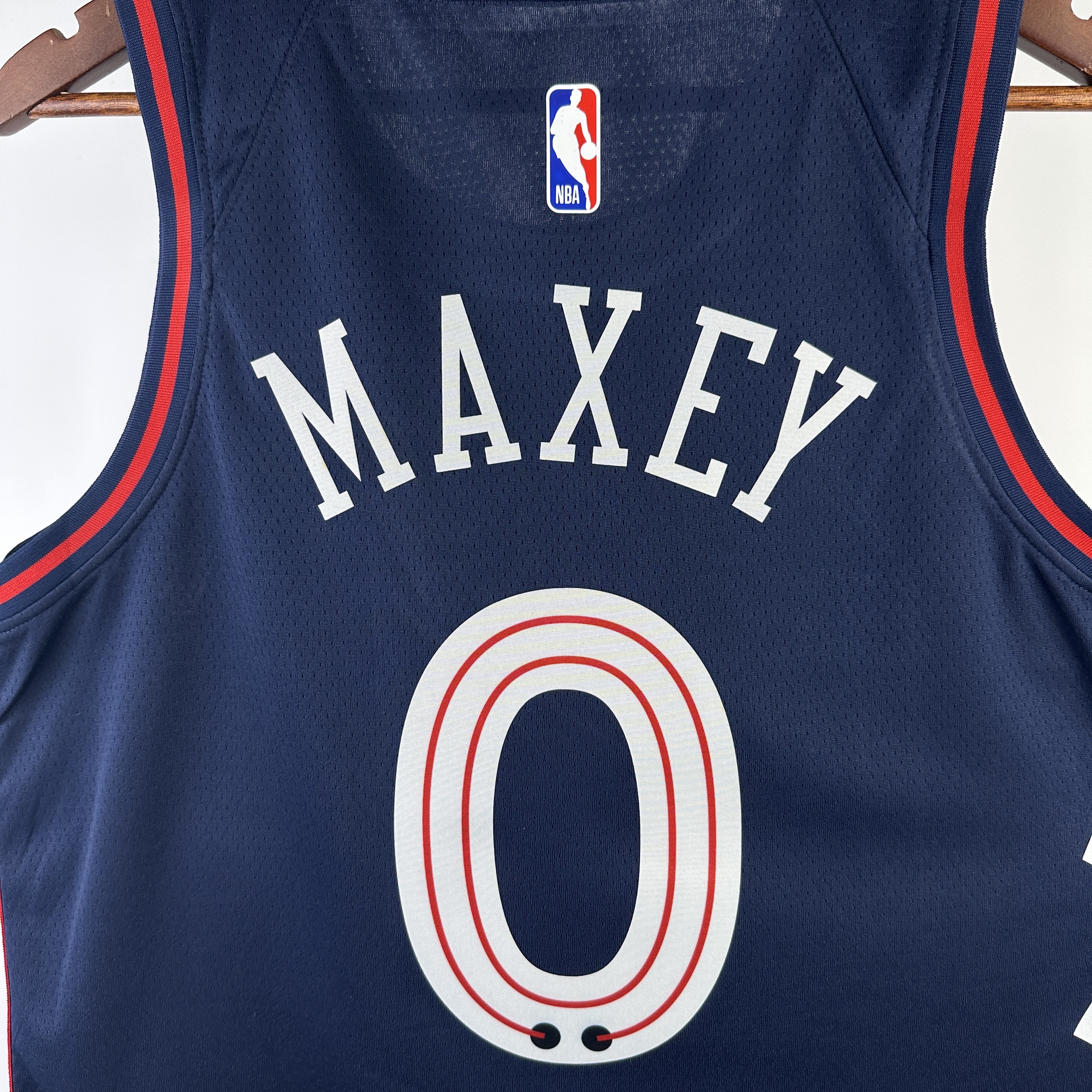 NBA Men 2024 Philadelphia 76ers Navy City Edition #0 MAXEY Swingman Jersey - leoleo123123