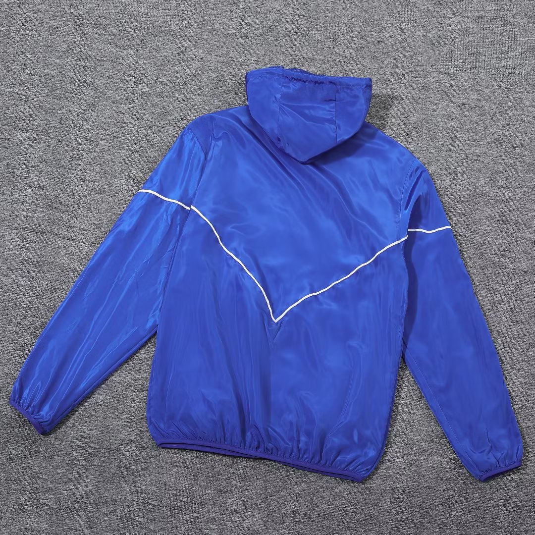 23/24 Lyon Blue Windbreaker Jacket 1:1 Quality - leoleo123123