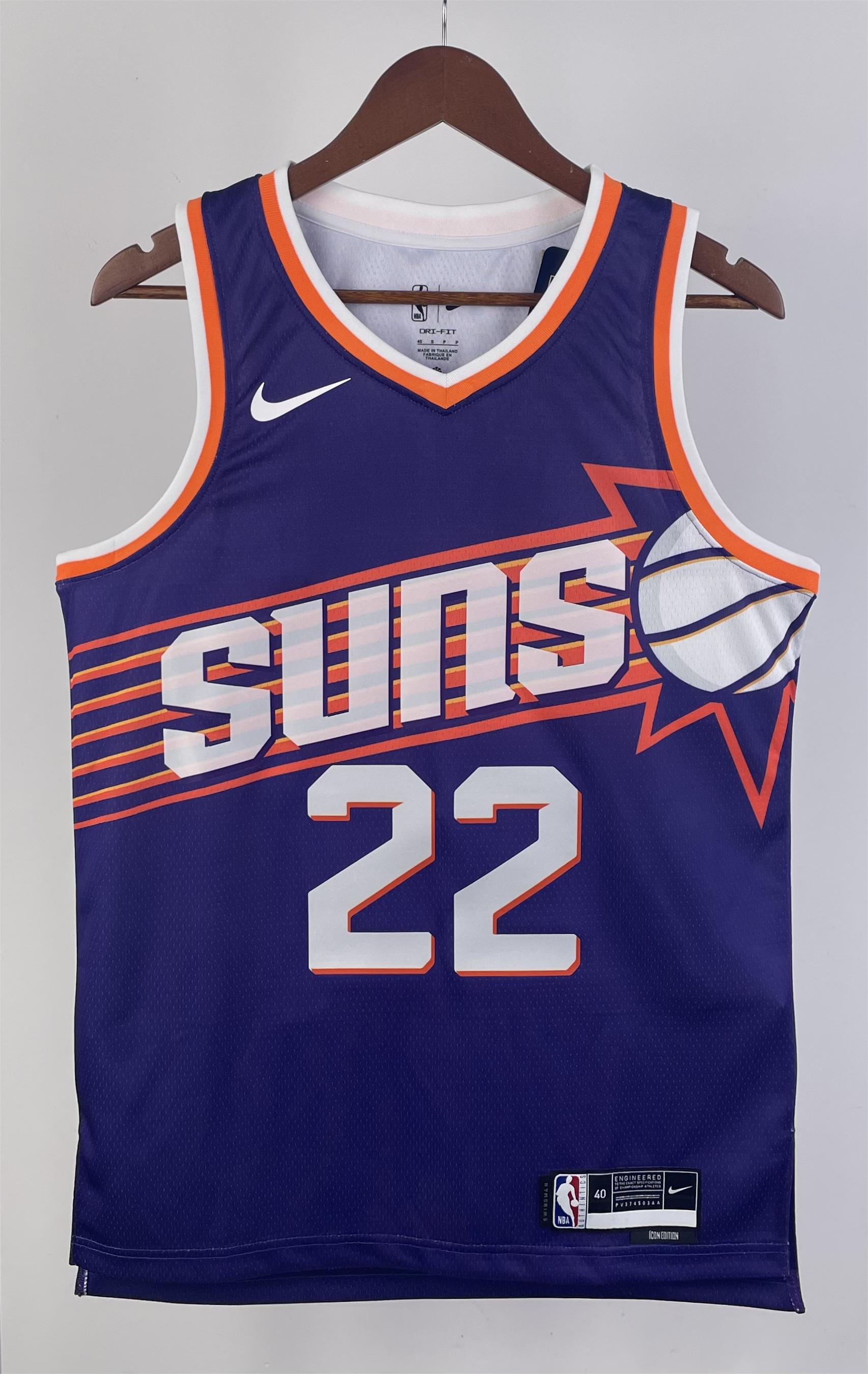 NBA Men 2024 Phoenix Suns Purple #22 AYTON Jersey High Quality Name and Number Print - leoleo123123