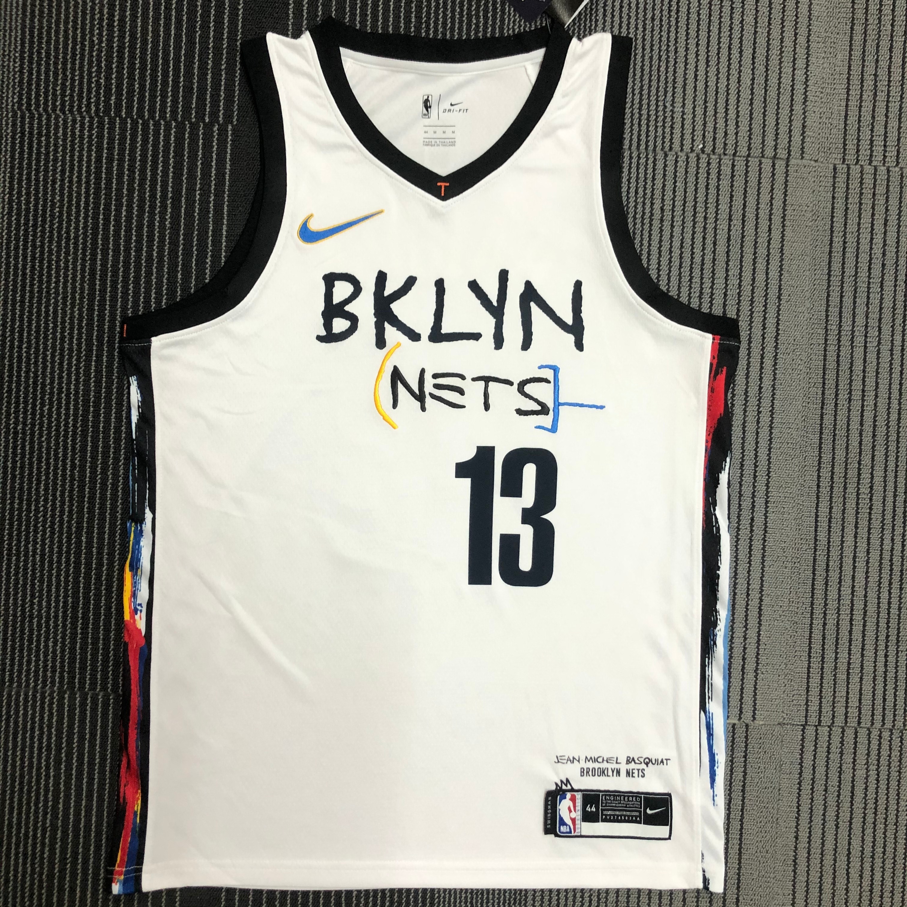 NBA Men Season 2021 Brooklyn Nets White City #13 HARDEN Jersey High Quality Name and Number Print - leoleo123123