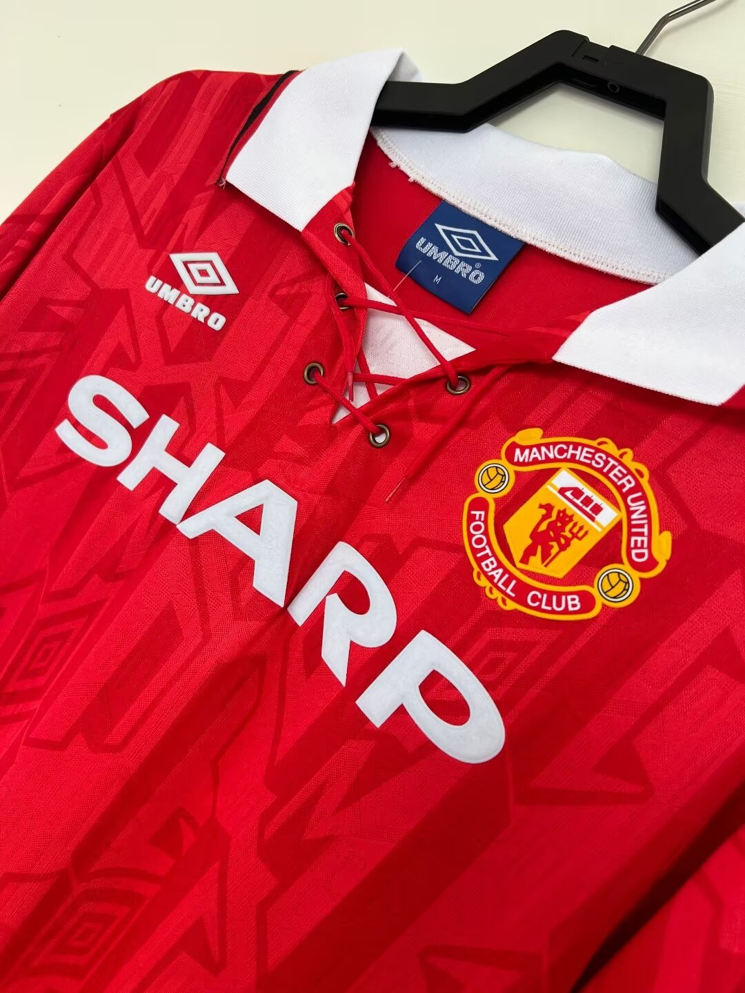 92/94 Man United Home Long Sleeve Retro Jersey - leoleo123123