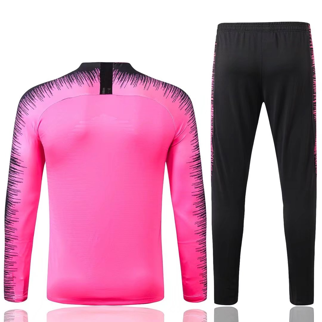 18-19 PSG Pink Sweater Player Version Tracksuit with Zipper Thai Quality - leoleo123123