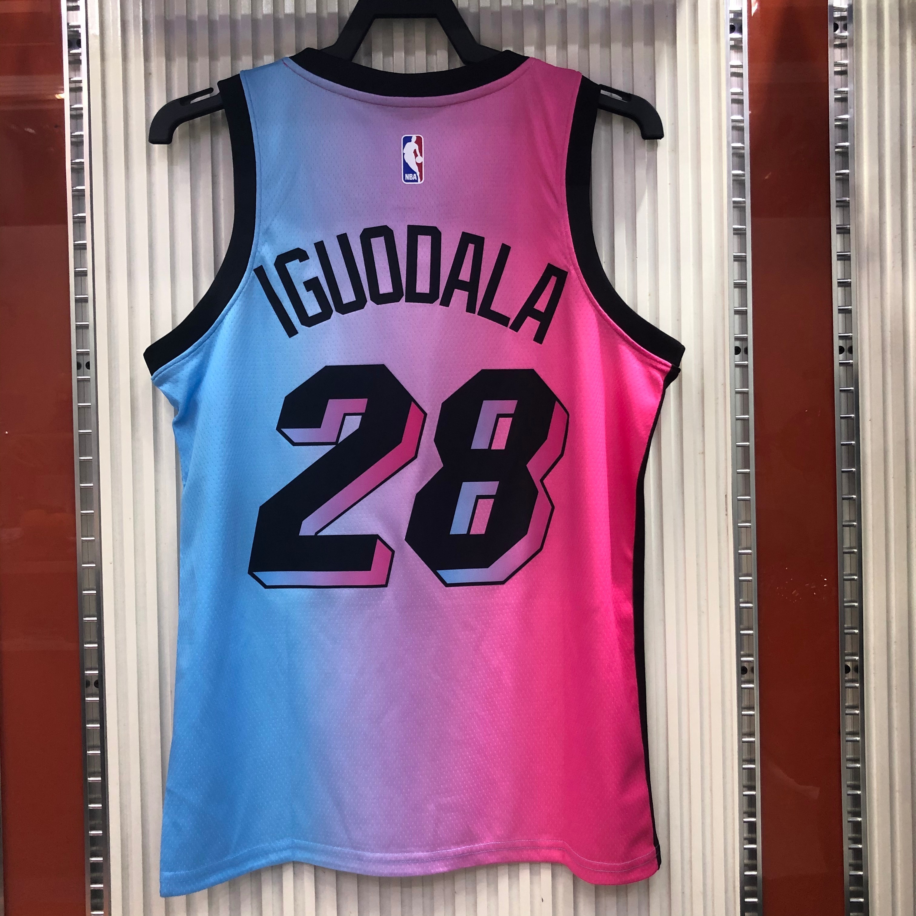 NBA Men Season 2021 Miami Heat City Gradient color #28 IGUODALA Jersey High Quality Name and Number Print - leoleo123123