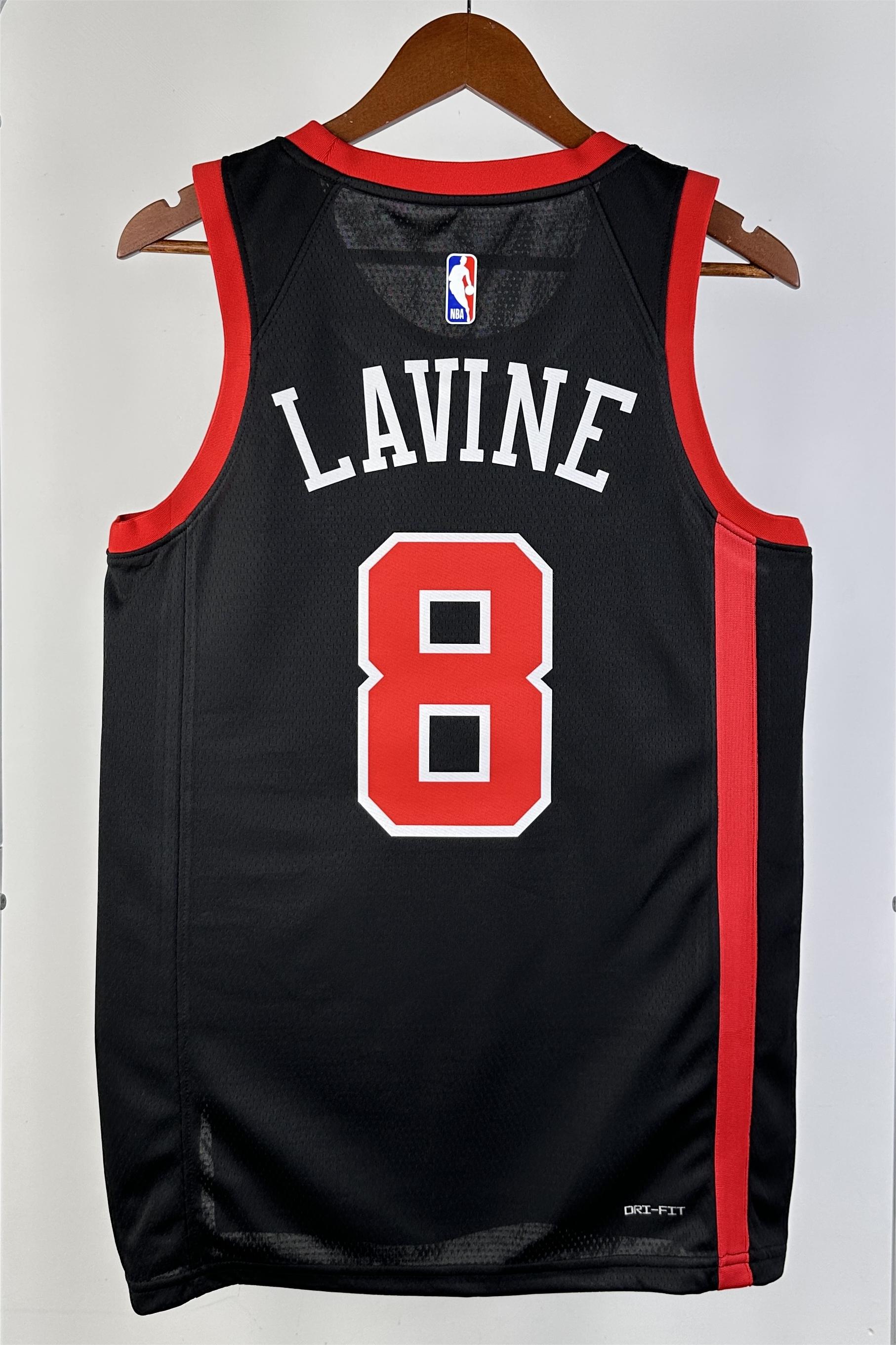 NBA 2024 Chicago Bulls City Edition Black #8 LAVINE Jersey High Quality - leoleo123123